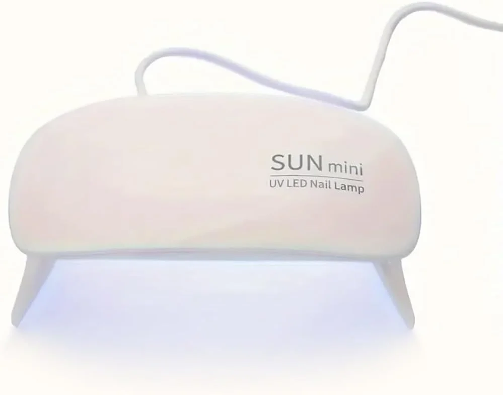 چراغ لاک خشک کن ناخن مینی قابل حمل با لامپ های UV/LED، تغذیه از طریق USB، طراحی تاشو برای خشک کردن انواع لاک ناخن - برای مراقبت از دست، پا و ناخن (سفید)
