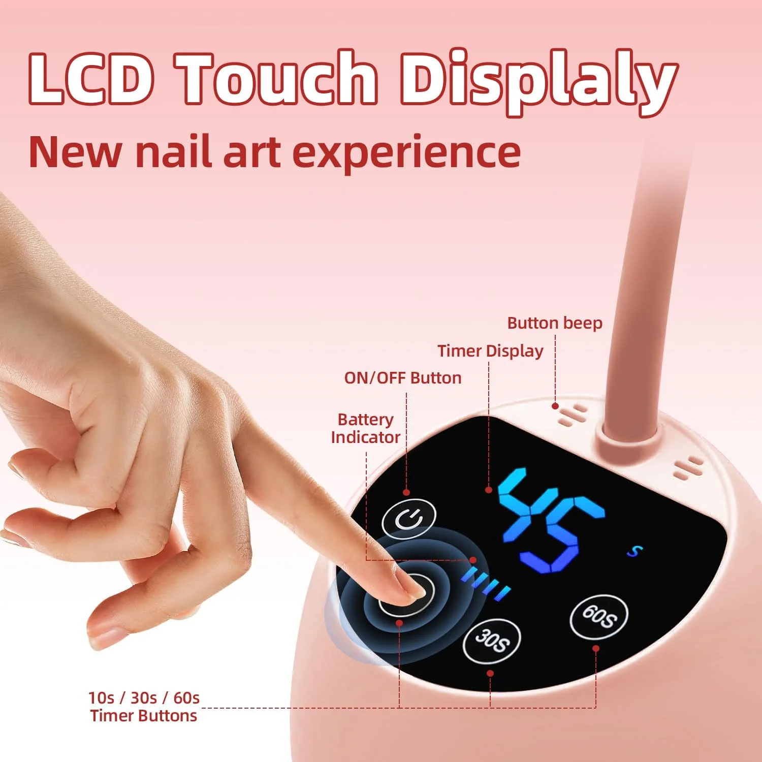 چراغ ال ای دی یو وی ناخن کوچک، نمایشگر ال سی دی، حسگر اتوماتیک هوشمند، چراغ ال ای دی یو وی 36 وات بی سیم، 12 مهره ال ای دی با منبع نور ال ای دی و یو وی دوگانه، مناسب برای استفاده در منزل و سالن چراغ ال ای دی یو وی ناخن کوچک، نمایشگر ال سی دی، حسگر اتوماتیک هوشمند، چراغ ال ای دی یو وی 36 وات بی سیم، 12 مهره ال ای دی با منبع نور ال ای دی و یو وی دوگانه، مناسب برای استفاده در منزل و سالن