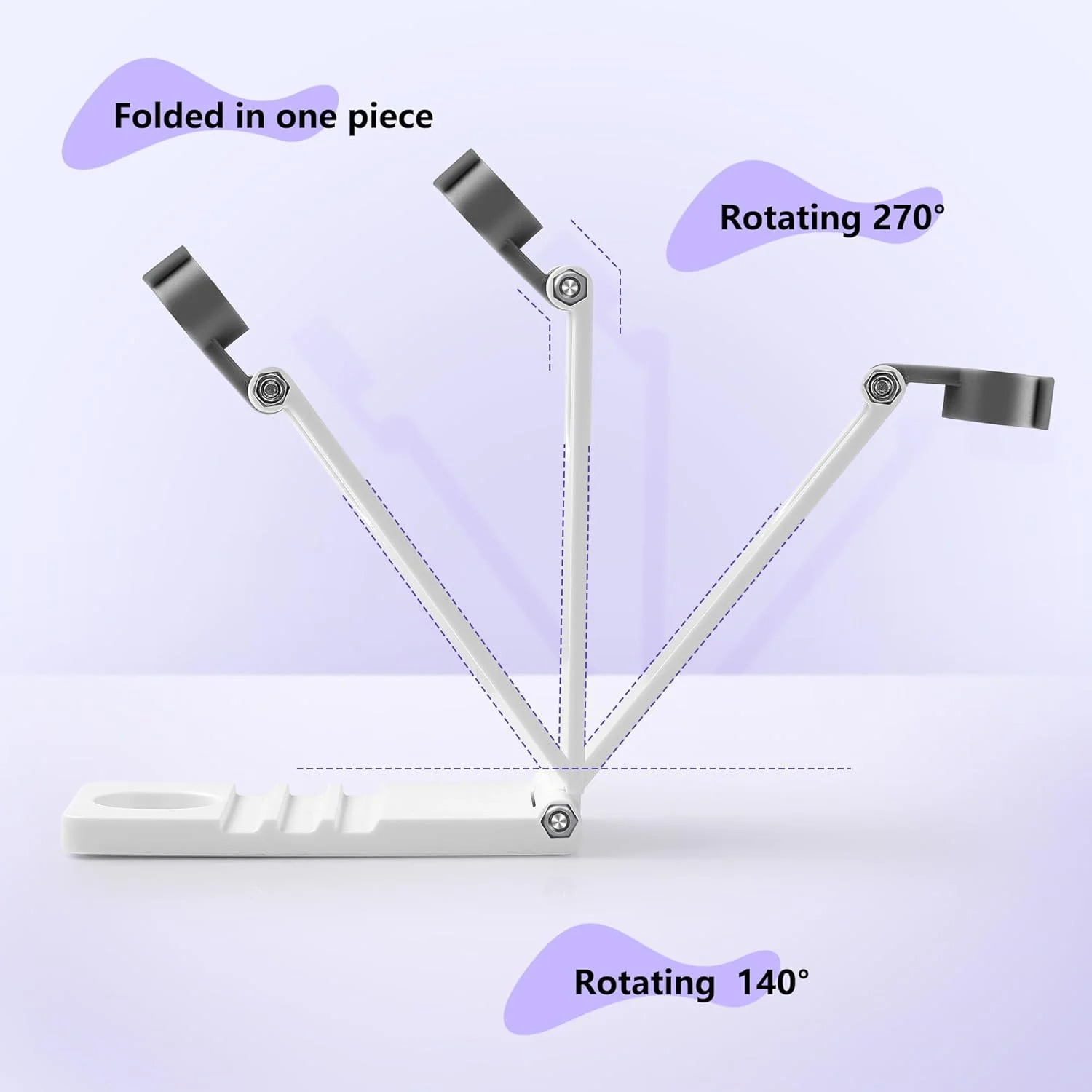 لامپ UV رومون برای ناخن های ژلی، قابل شارژ USB و قابل حمل، لامپ مینی UV 3 واتی برای ناخن ها، لامپ LED UV برای ناخن های ژلی با پایه، تایمر 20/60 ثانیه، برای خشک کن ناخن سالن خانگی، سفید