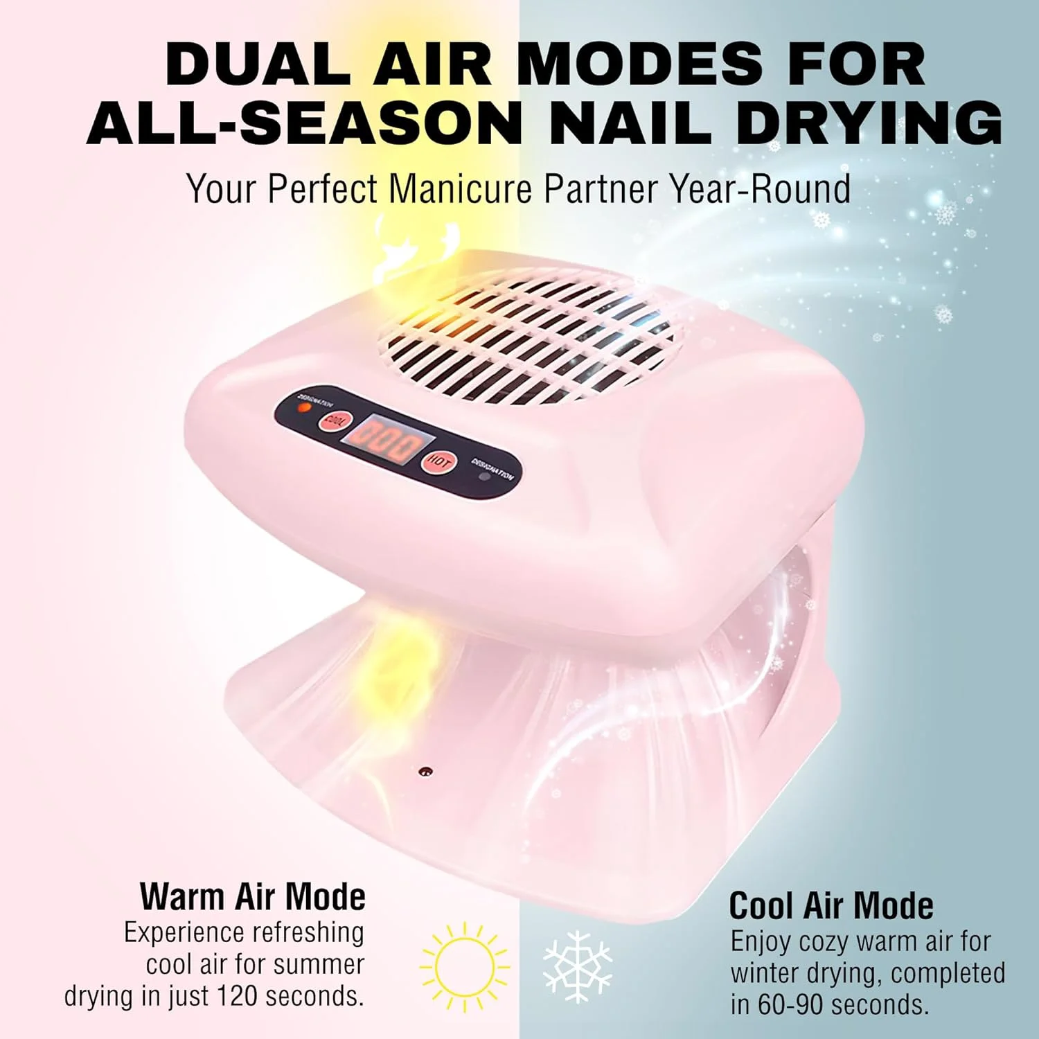 لیلا می - موتور پرسرعت 300 واتی برای خشک کردن سریع - مجهز به موتور پرسرعت 300 واتی، فن خشک کن ناخن لیلا می جریان هوای قدرتمندی را ارائه می دهد که...