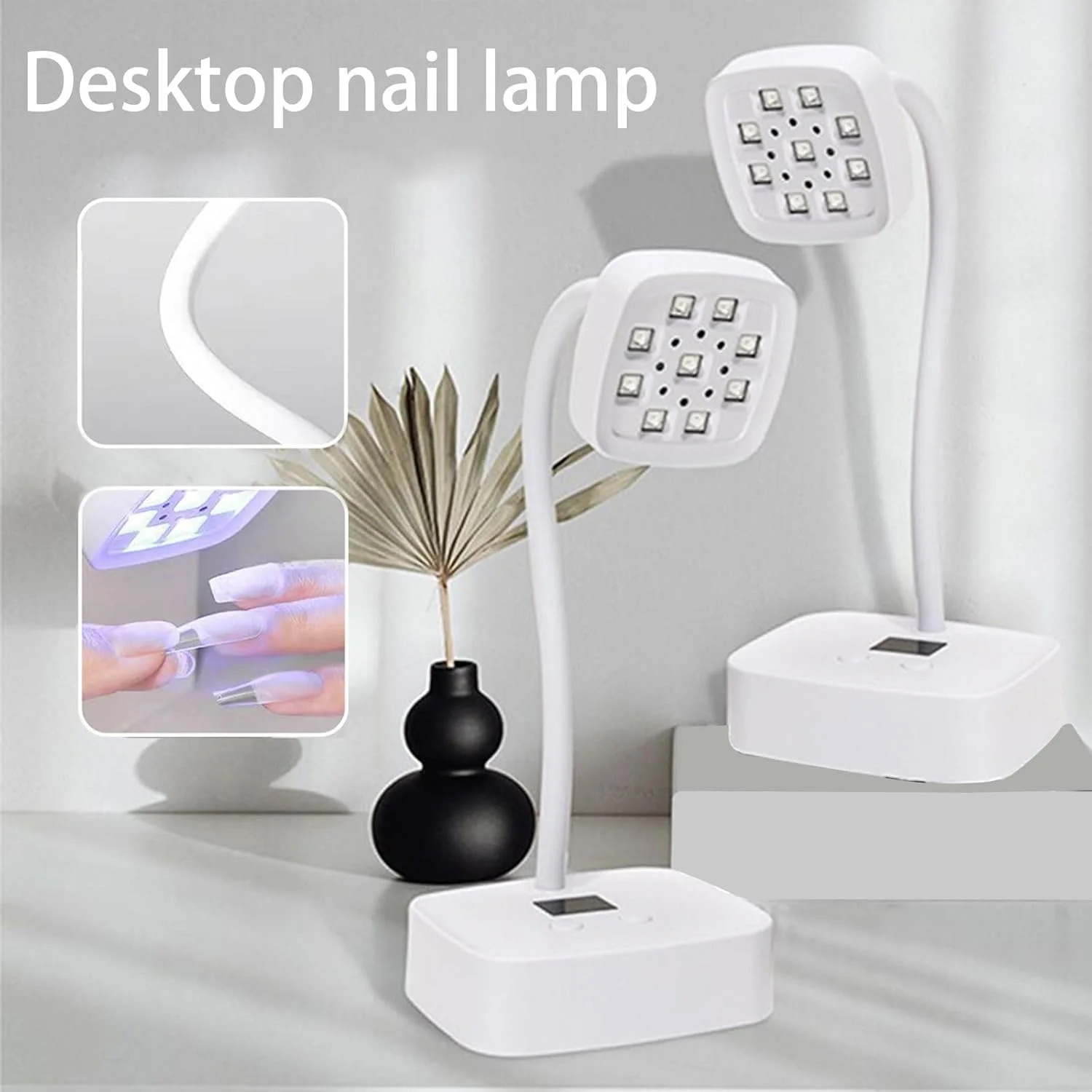 چراغ ناخن قابل شارژ 27 وات، خشک کن انعطاف پذیر ناخن، چراغ خشک کننده سریع ناخن برای خشک شدن سریع
