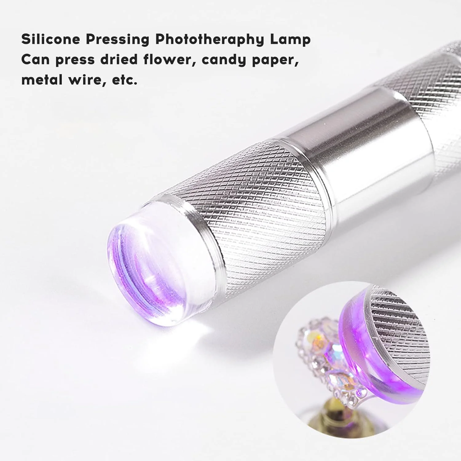 خشک کن کوچک ناخن Labymos، چراغ فشار دهنده سیلیکونی ناخن، لامپ قابل حمل مانیکور، ابزار مانیکور چسب خشک کننده سریع ناخن