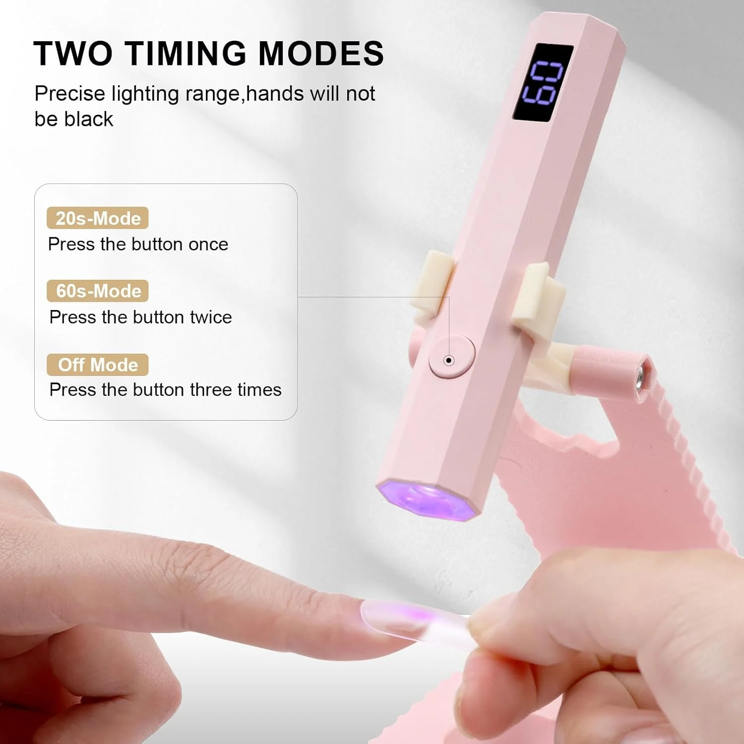 لامپ یو وی برای ناخن های ژلی (صورتی)