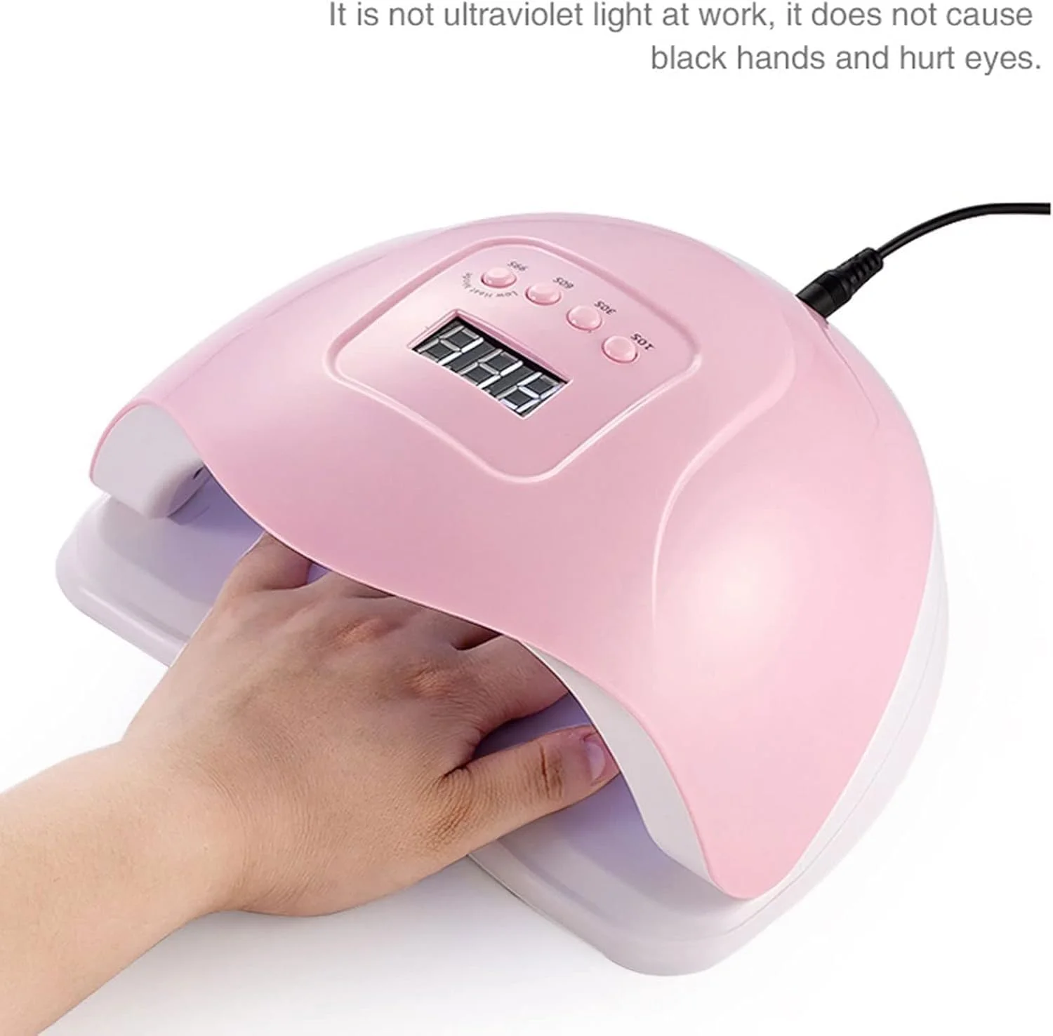 دستگاه خشک کن لاک ناخن LED حرفه ای - خشک کردن سریع برای انواع لاک ژل | سخت کردن موثر لاک ژل | دستگاه لاک خشک کن جمع و جور، قابل حمل و بادوام برای مانیکور با کیفیت سالن در خانه.
