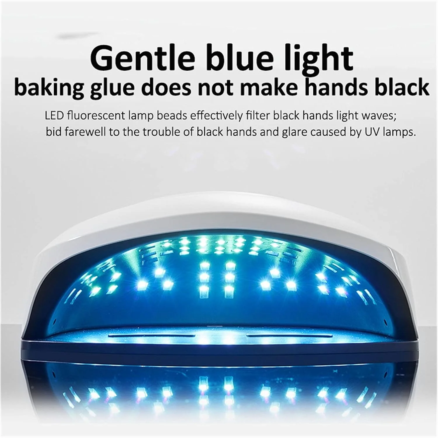 دستگاه خشک کن لاک ناخن 114 وات UV LED، مناسب برای خشک کردن دو دست، دارای 57 لامپ LED برای مانیکور و خشک کردن انواع لاک ژل (صورتی)