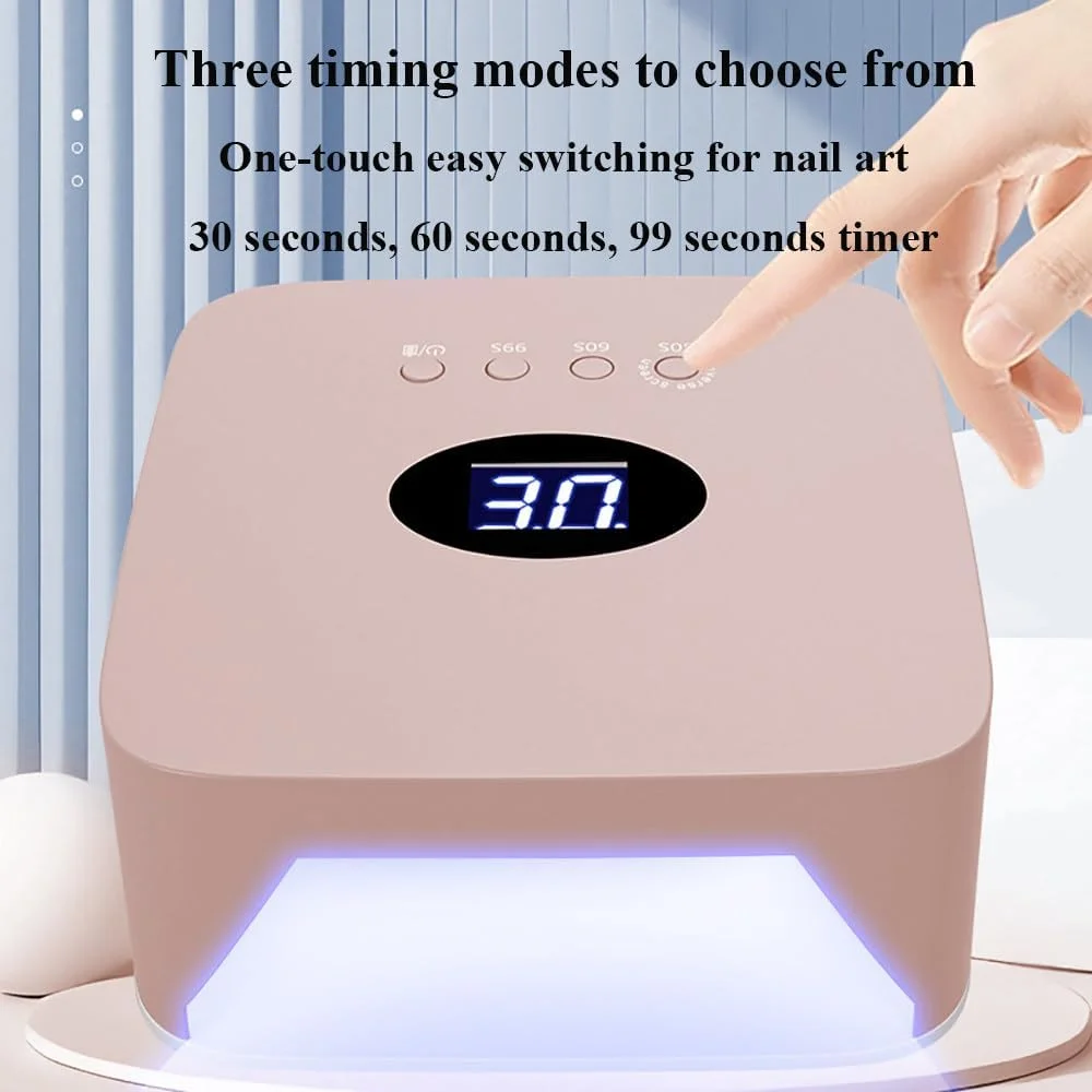 لامپ فتوتراپی ناخن UV 54 وات، لامپ ناخن بی سیم با منبع نور دوگانه و حسگر اتوماتیک، دارای 30 عدد لامپ LED، دو پورت USB، 3 تنظیم تایمر، برای ناخن های دست و پا، سفید لامپ فتوتراپی ناخن UV 54 وات، لامپ ناخن بی سیم با منبع نور دوگانه و حسگر اتوماتیک، دارای 30 عدد لامپ LED، دو پورت USB، 3 تنظیم تایمر، برای ناخن های دست و پا، سفید