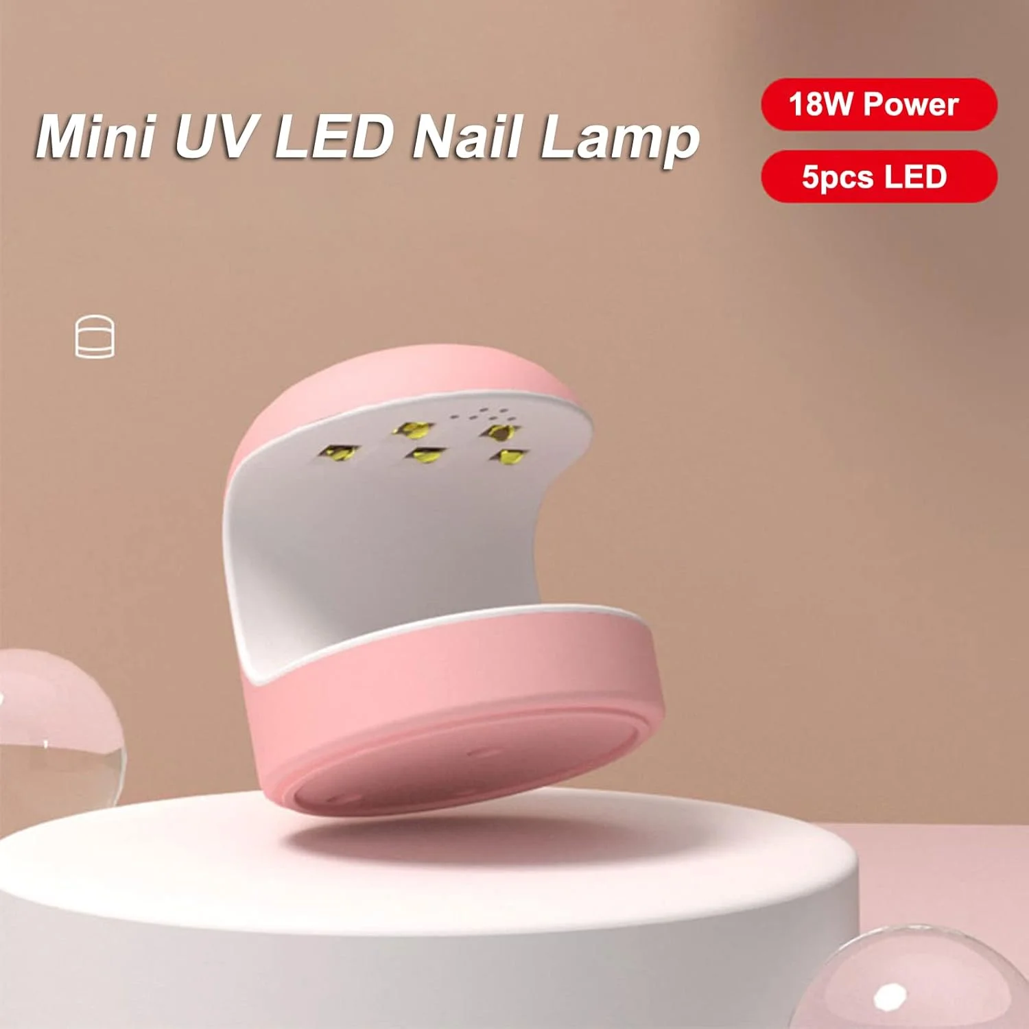چراغ UV LED کوچک Labymos برای خشک کردن لاک ژل ناخن، چراغ USB UV LED برای درمان ناخن، ابزار طراحی ناخن