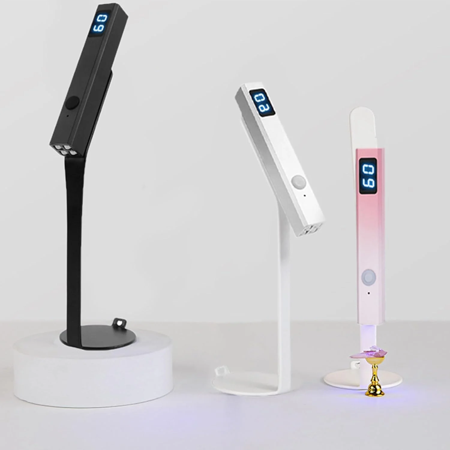 چراغ دستی خشک کننده لاک ناخن Labymos، دارای باتری 400mAh و تایمر 20/60 ثانیه