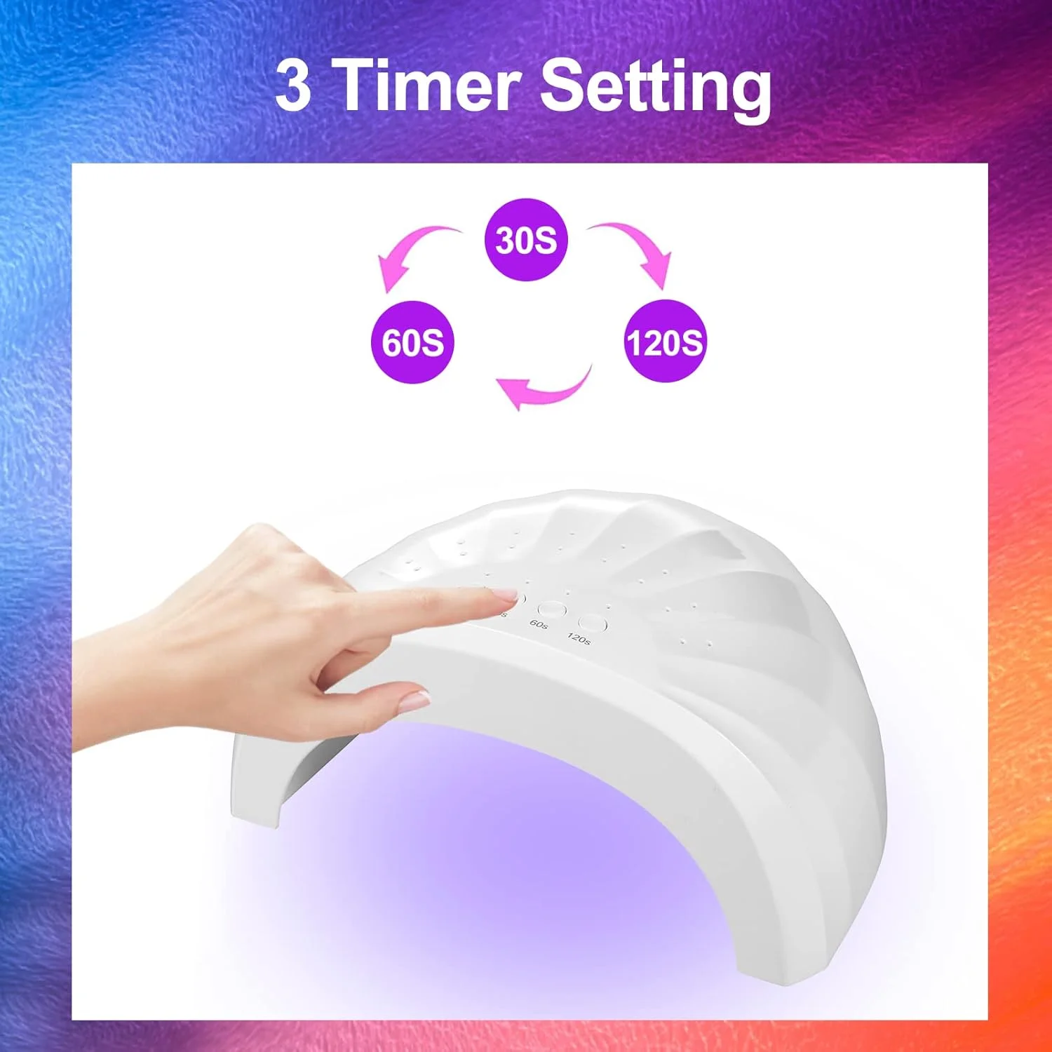 دستگاه خشک کن لاک ناخن Labymos با 3 تایمر، خشک کننده سریع برای ناخن های دست و پا، ابزار مانیکور خانگی دستگاه خشک کن لاک ناخن Labymos با 3 تایمر، خشک کننده سریع برای ناخن های دست و پا، ابزار مانیکور خانگی