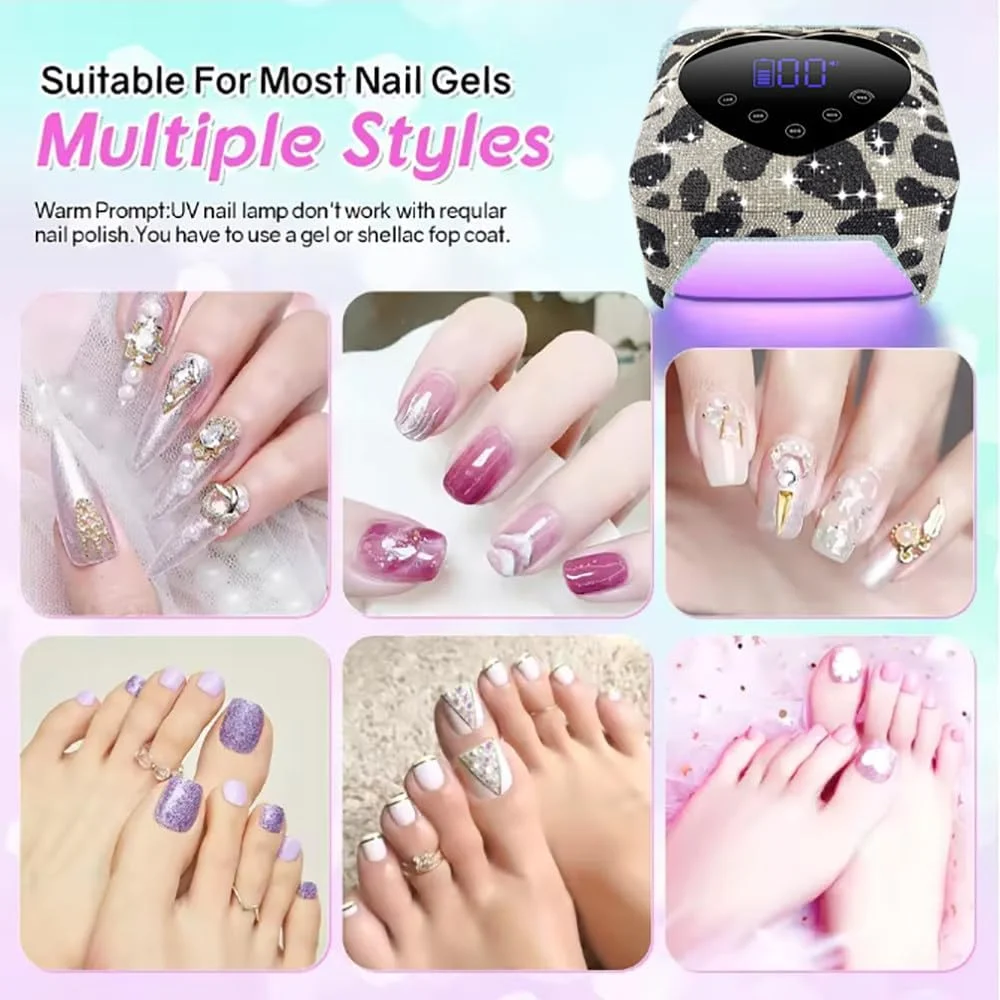 دستگاه لاک خشک کن ناخن طرح الماس شیری، با حسگر هوشمند و لمسی، 30 لامپ LED، تایمر 5 سرعته، منبع نور دوگانه، صفحه نمایش قابل چرخش، اعلان صوتی، سفید دستگاه لاک خشک کن ناخن طرح الماس شیری، با حسگر هوشمند و لمسی، 30 لامپ LED، تایمر 5 سرعته، منبع نور دوگانه، صفحه نمایش قابل چرخش، اعلان صوتی، سفید