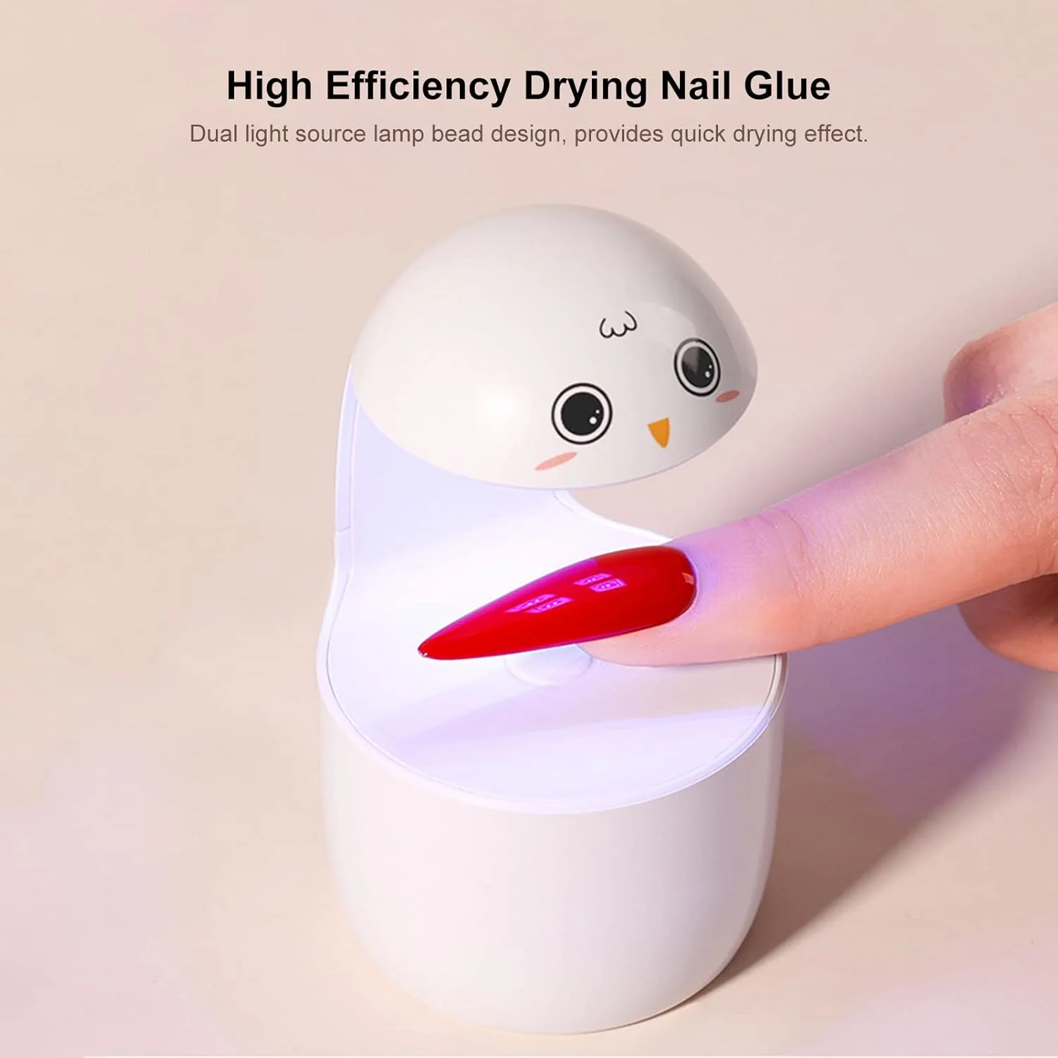 دستگاه خشک کن لاک ناخن کوچک قابل حمل Labymos مناسب استفاده خانگی، دستگاه خشک کن ناخن با منبع نور دوگانه