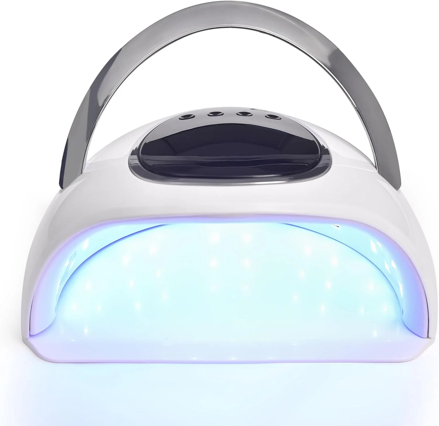 دستگاه خشک کن ناخن یو وی 48 وات مناسب برای لاک ژل، دارای 48 لامپ ال ای دی با 4 حالت تنظیم زمان، ایده آل برای سالن های آرایشی و استفاده شخصی در منزل