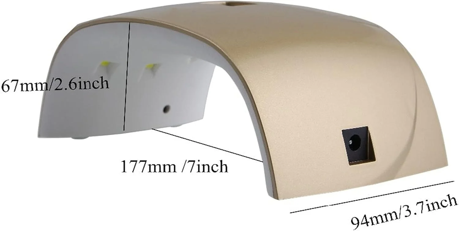 دستگاه خشک کن لاک ناخن 18 وات UV، نور سفید، خشک کن حرفه ای ناخن، مناسب برای خشک کردن انواع ژل های UV LED، ابزار طراحی ناخن (قرمز)