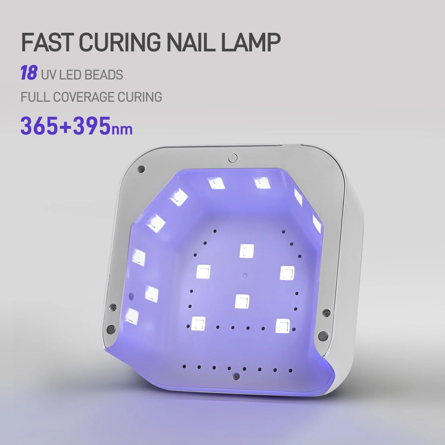 دستگاه خشک کن لاک ناخن ژلی UV GAOY، خشک کن حرفه ای ناخن با سنسور مادون قرمز و 3 تایمر، دستگاه خشک کن سریع برای مانیکور سالن و منزل، سفید