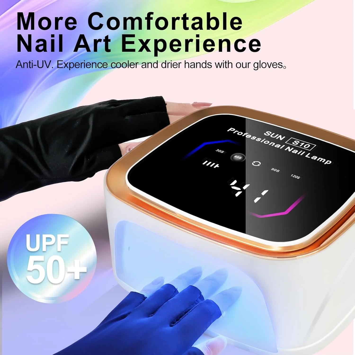 دستگاه خشک کن لاک ناخن بی سیم، چراغ UV LED با 4 حالت تایمر و صفحه نمایش بزرگ LCD، دستگاه خشک کن حرفه ای ناخن با 36 لامپ LED برای مانیکور و پدیکور