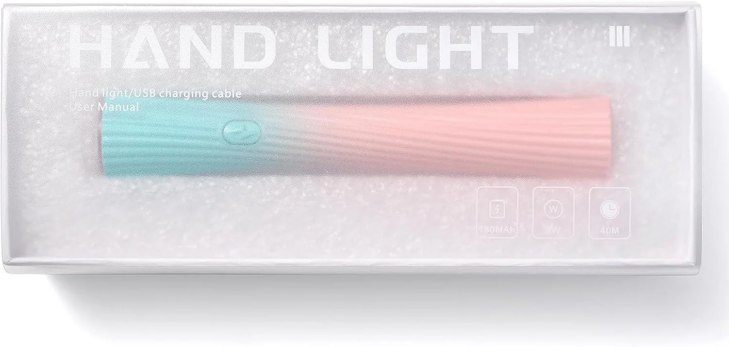 چراغ خشک کن ناخن UV، طراحی شیک، چراغ UV دستی، چراغ UV کوچک قابل حمل برای ناخن های ژلی، ابزار خشک کن ناخن شارژی بی سیم