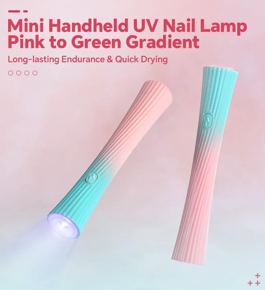 چراغ خشک کن ناخن UV، طراحی شیک، چراغ UV دستی، چراغ UV کوچک قابل حمل برای ناخن های ژلی، ابزار خشک کن ناخن شارژی بی سیم