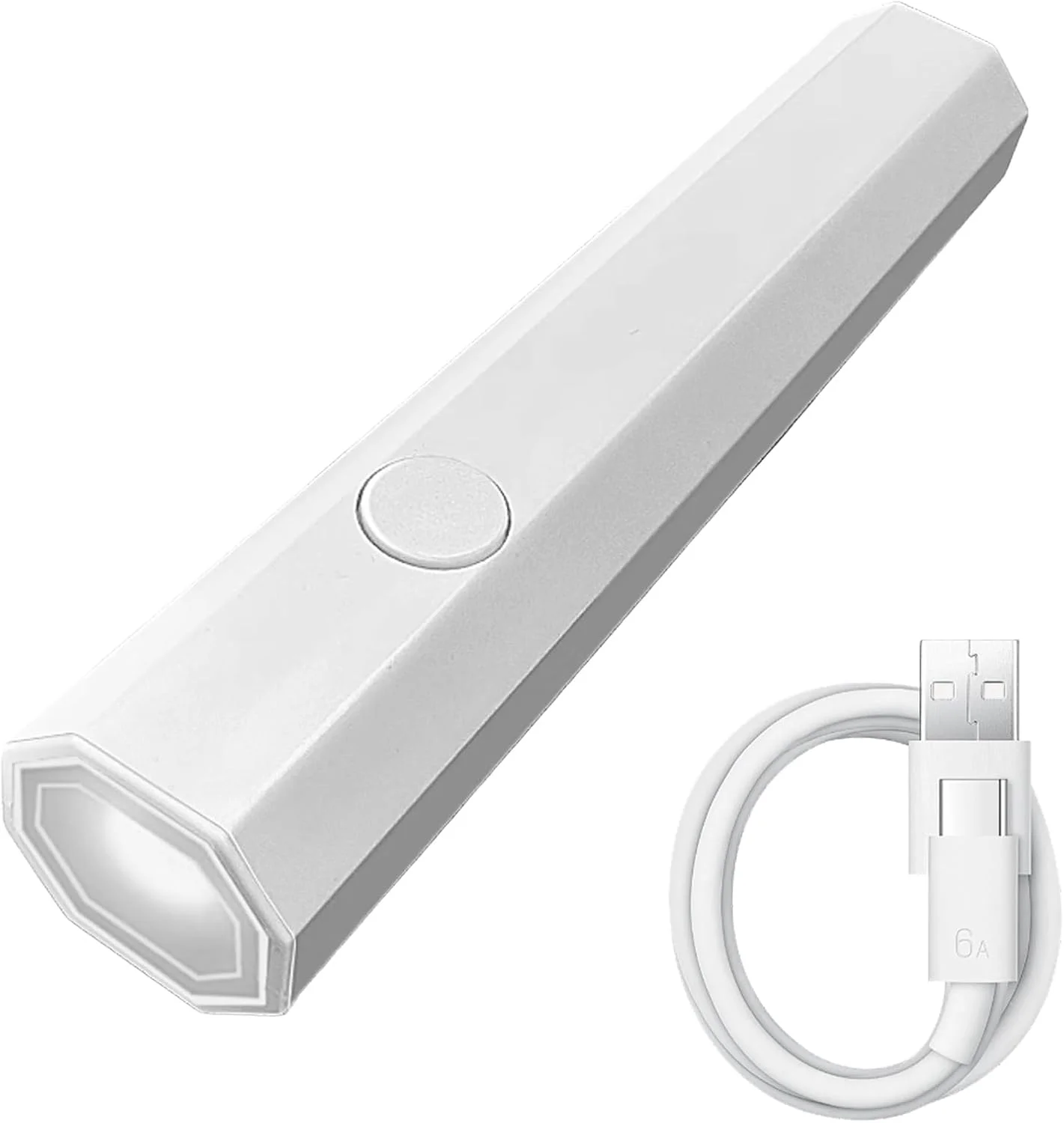 چراغ UV برای ناخن های ژلی، چراغ UV ناخن کوچک قابل حمل، چراغ LED UV برای ناخن، خشک کن LED ناخن، چراغ UV کوچک قابل حمل برای لاک ژل ناخن برای خشک کردن چسب ناخن و تیپ ناخن (سفید)