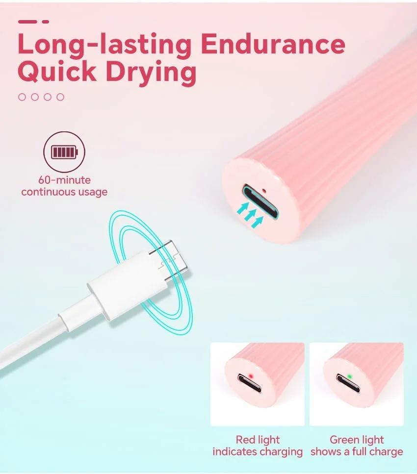 چراغ خشک کن ناخن UV، طراحی شیک، چراغ UV دستی، چراغ UV کوچک قابل حمل برای ناخن های ژلی، ابزار خشک کن ناخن شارژی بی سیم