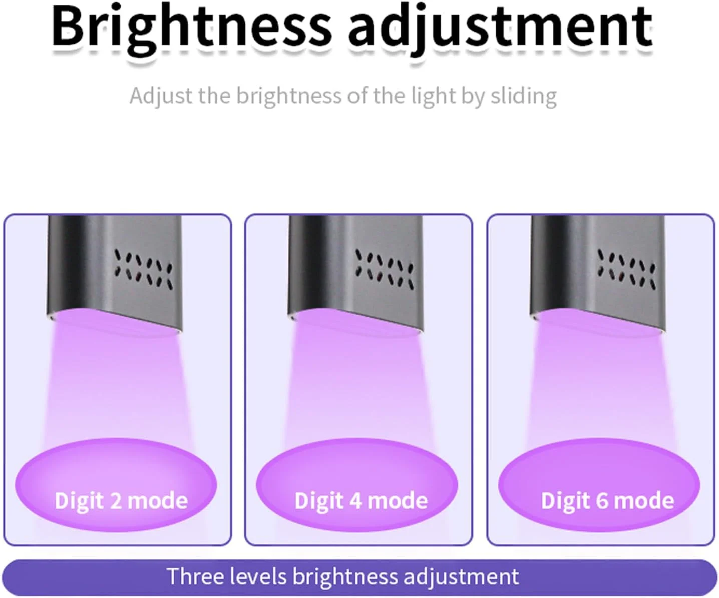 چراغ UV برای ناخن های ژلی، چراغ اکستنشن مو LED با 3 حالت تنظیم روشنایی، لامپ دستی قابل شارژ با پایه برای کاشت مژه و طراحی ناخن