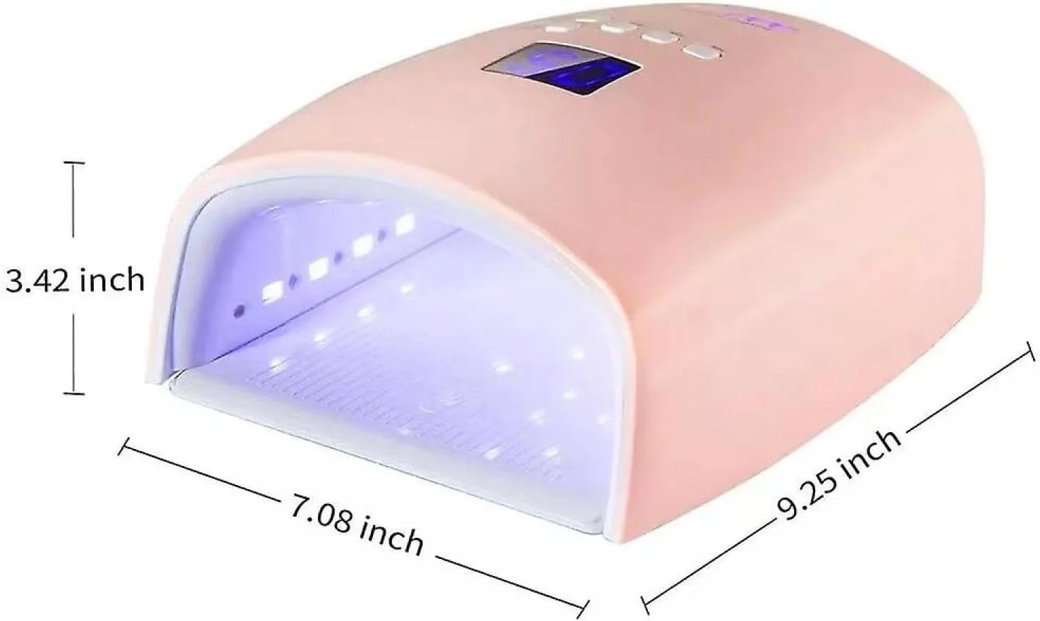 دستگاه خشک کن لاک ژل ناخن مدل Labymos Uv S10 با توان 48 وات، چراغ یو وی بدون سیم برای ناخن، چراغ ال ای دی یو وی بی سیم، اندازه: بدون دسته، نور سفید، دوشاخه EU