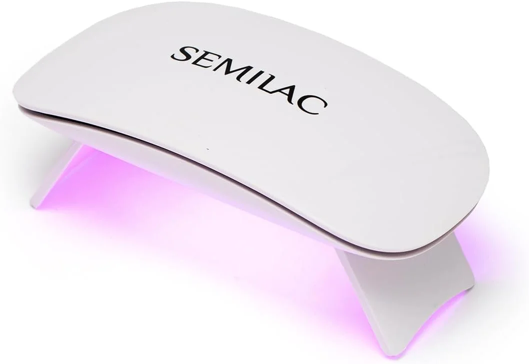 چراغ ال ای دی یو وی 6 وات مسافرتی سمیلاک - چراغ ناخن مینی تاشو با تایمر 60/90 ثانیه - جمع و جور و قابل حمل - اتصال USB-C