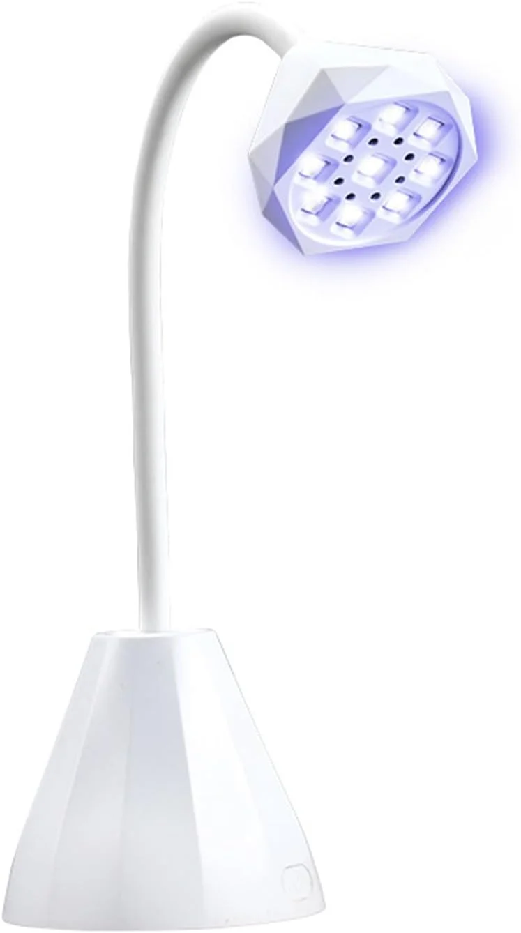 چراغ کوچک LED خشک کننده ناخن قابل حمل برای لاک ژل با شلنگ قابل تنظیم (اتصالی)