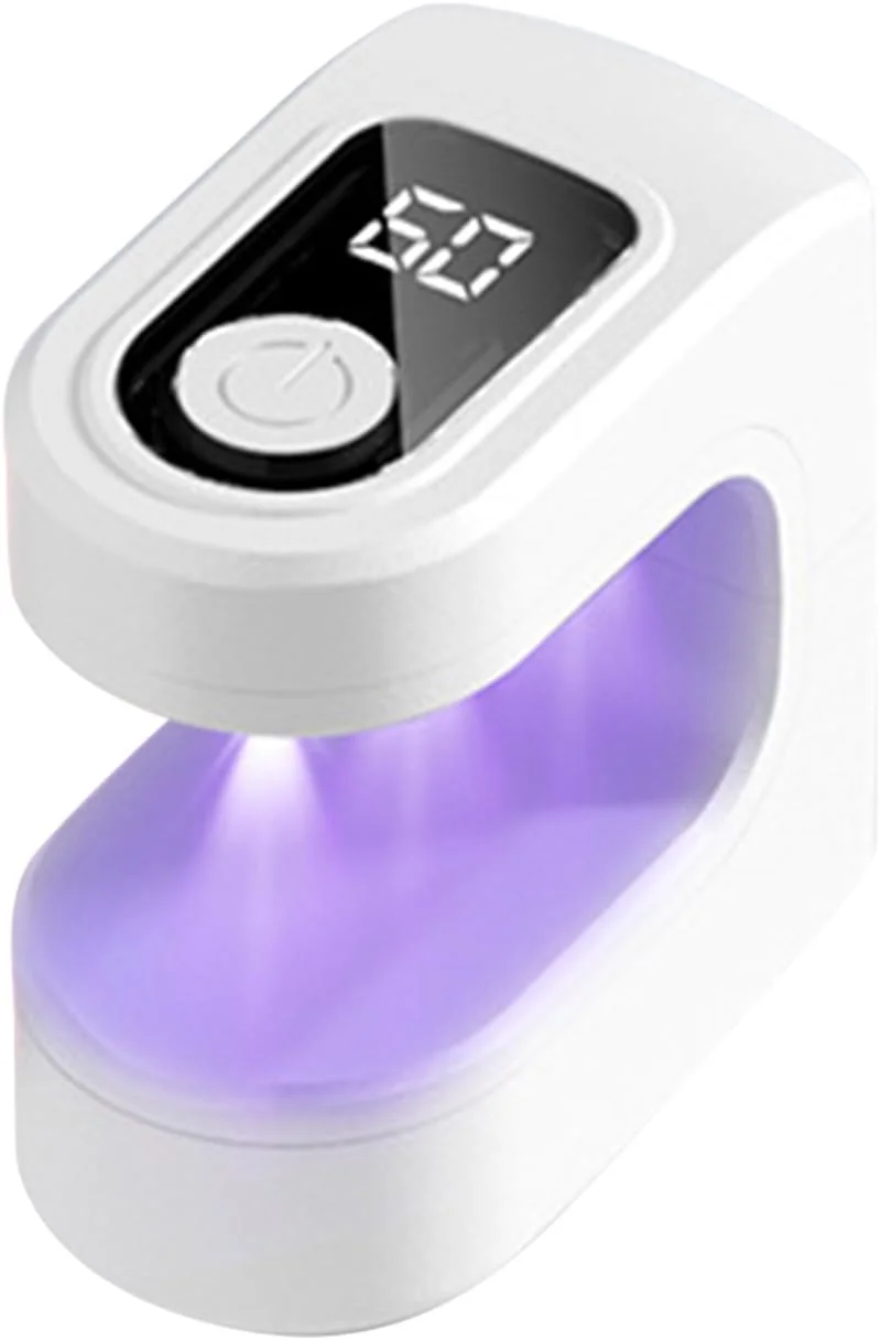 چراغ کوچک UV برای ناخن، خشک کن لاک ژل با شارژ USB، چراغ خشک کننده قابل حمل ناخن با 2 حالت زمان بندی برای مسافرت و سالن مانیکور خانگی