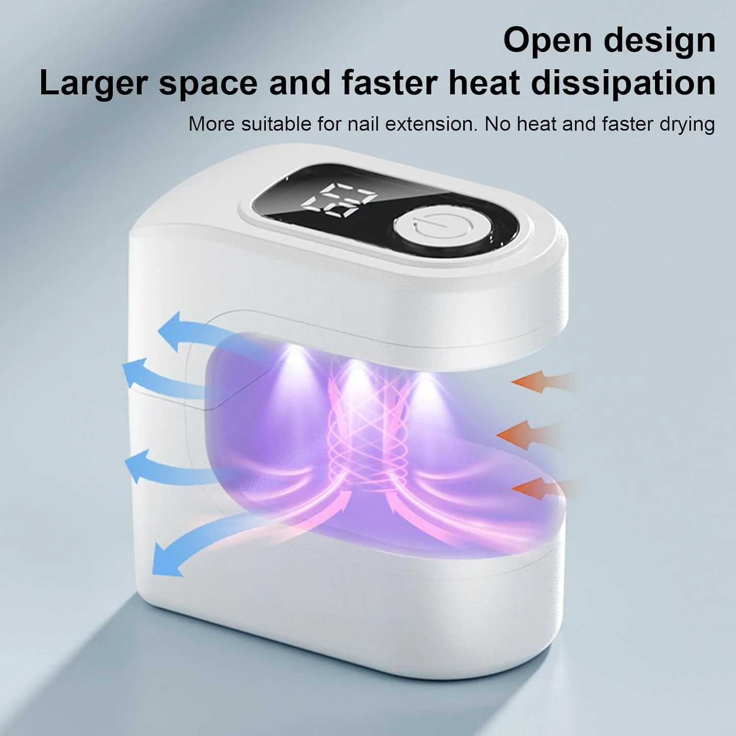 چراغ کوچک UV برای ناخن، خشک کن لاک ژل با شارژ USB، چراغ خشک کننده قابل حمل ناخن با 2 حالت زمان بندی برای مسافرت و سالن مانیکور خانگی