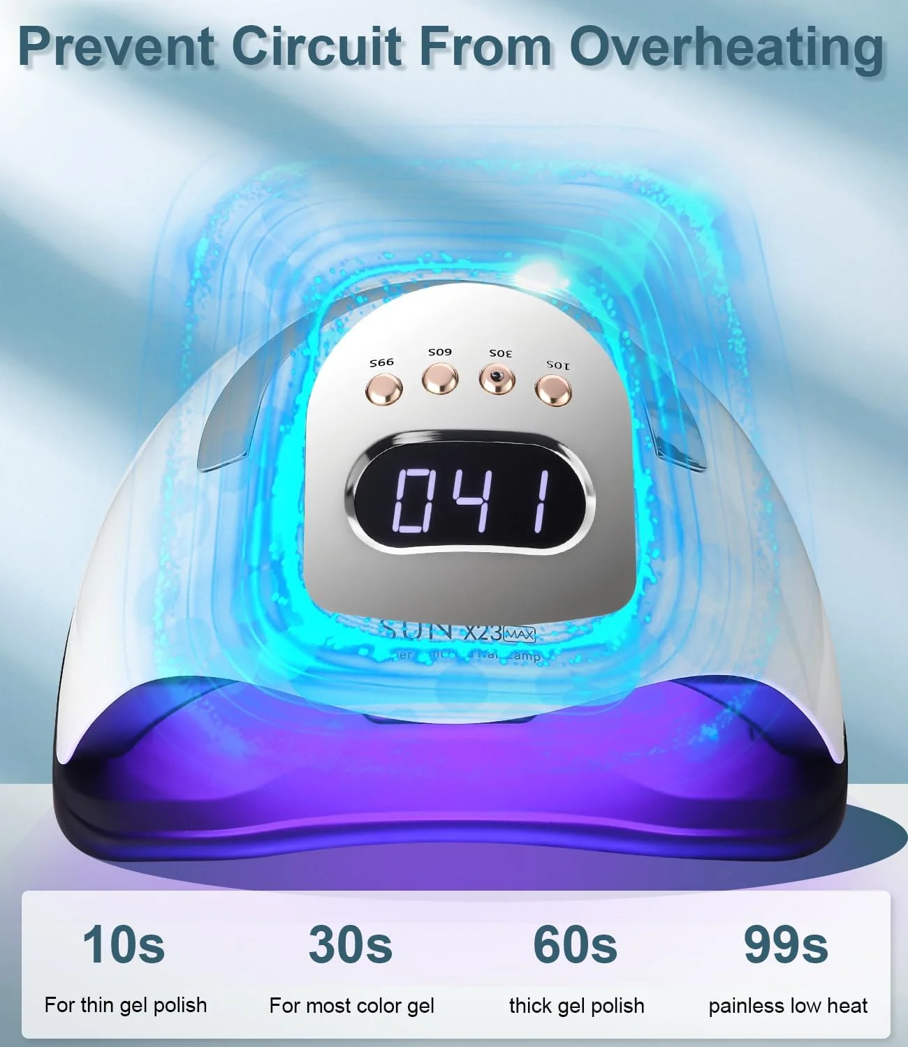 لامپ UV LED برای ناخن های ژلی، 380 وات 81 LED، خشک کن سریع حرفه ای ناخن با 4 تایمر، صفحه نمایش LCD و سنسور هوشمند برای انگشتان دست، پا و برای همه لاک های ژل ناخن، شلاک