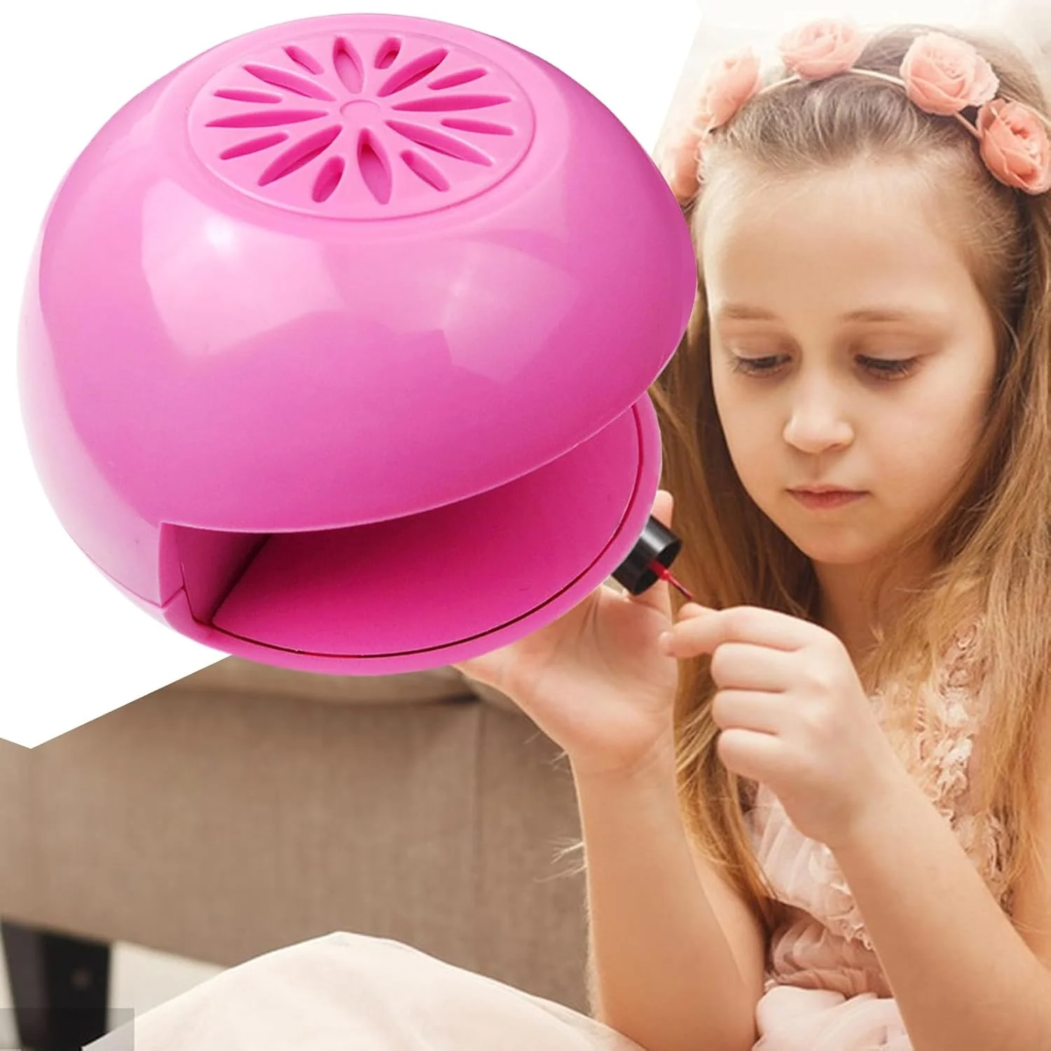 خشک کن لاک ناخن - خشک کن لاک ناخن قابل حمل و ایمن برای کودکان، ابزار مانیکور فن ژلی برای مبتدیان، مسافرت، کودکان، زنان و دختران