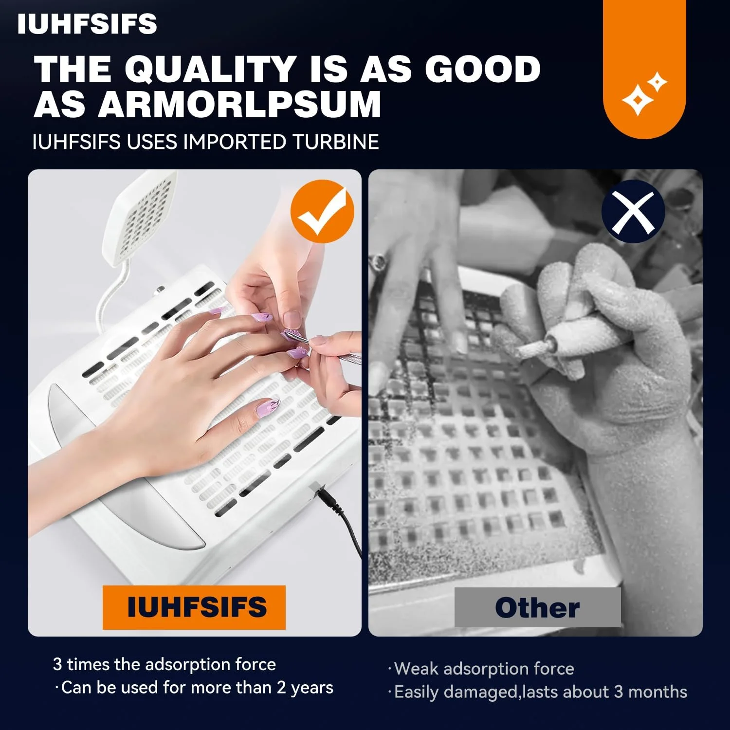 دستگاه مکنده گرد و غبار ناخن با فیلتر، مکش فوق العاده قوی دوگانه 100 وات / 6500 دور در دقیقه، جذب کننده قوی گرد و غبار ناخن - تمیز کردن آسان با یک صافی، مناسب برای 1 ناخن در خانه (سفید)