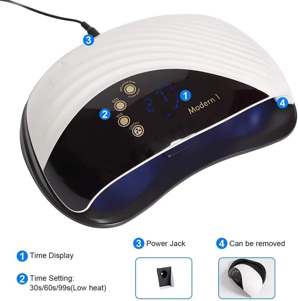 دستگاه خشک کن لاک ناخن ال ای دی UV حرفه ای و مدرن 3 در 1