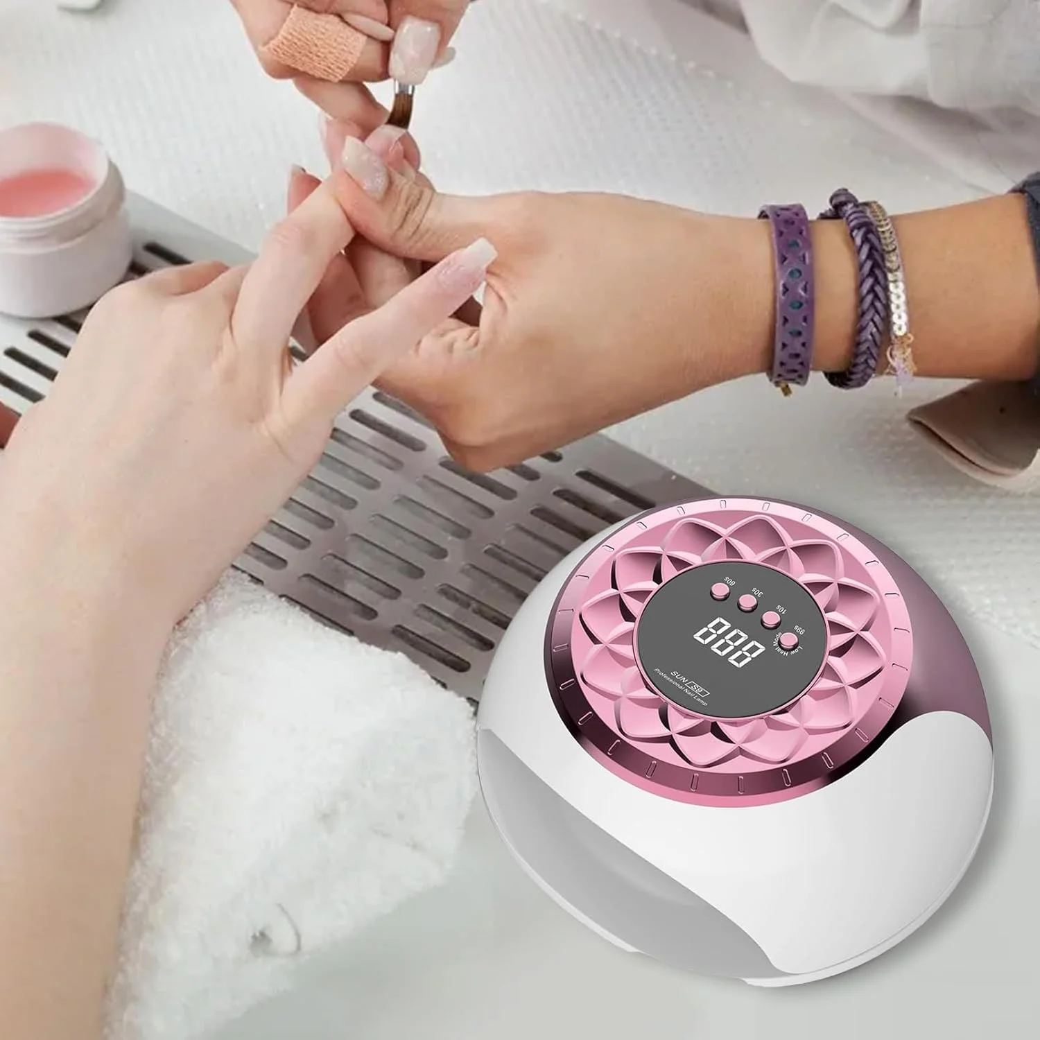 چراغ ناخن حرفه ای | چراغ ژلی قابل حمل | چراغ ناخن LED UV با تنظیمات تایمر برای خشک کردن سریع دست و پا، مناسب برای نظافت روزانه خانگی چراغ ناخن حرفه ای | چراغ ژلی قابل حمل | چراغ ناخن LED UV با تنظیمات تایمر برای خشک کردن سریع دست و پا، مناسب برای نظافت روزانه خانگی