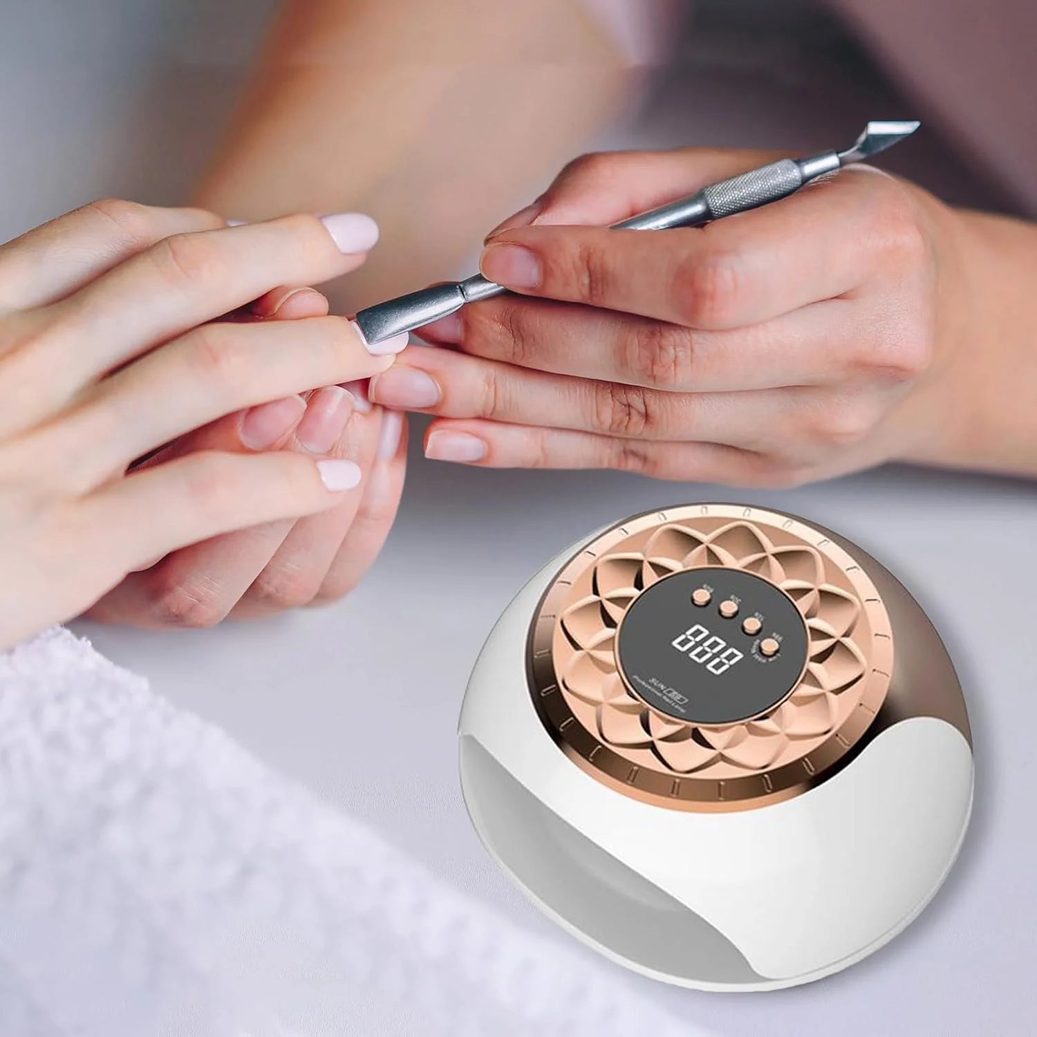 دستگاه خشک کن لاک حرفه ای | خشک کردن سریع ژل | دستگاه خشک کن لاک یو وی ال ای دی حرفه ای با تنظیمات تایمر برای استفاده در منزل، مسافرت و سالن