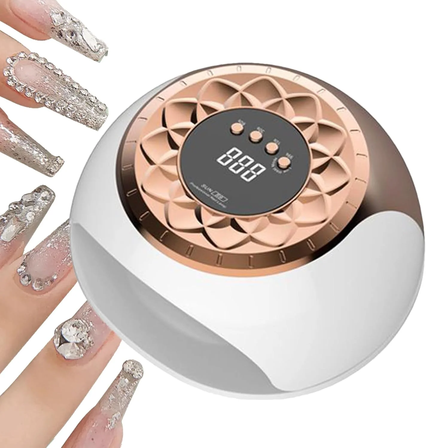 دستگاه خشک کن لاک ژل ناخن حرفه ای - چراغ خشک کننده ژل - دستگاه UV LED با تنظیمات تایمر برای استفاده در منزل، مسافرت و سالن