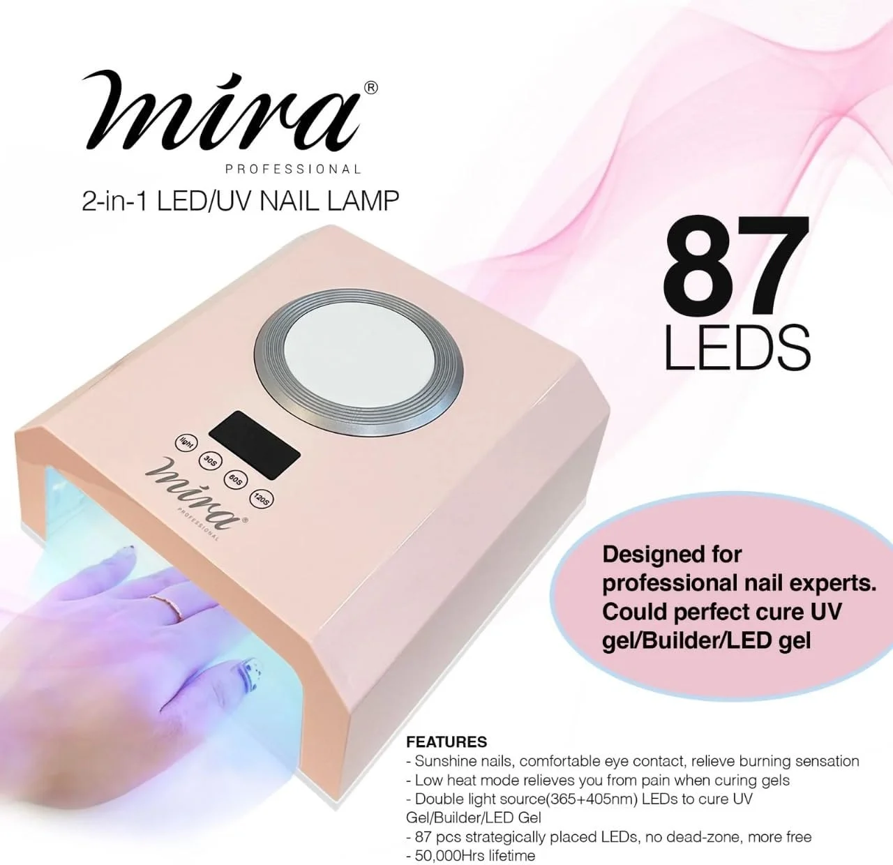 دستگاه خشک کن لاک ژل ناخن UV LED حرفه ای مدل ZY D04 Mira