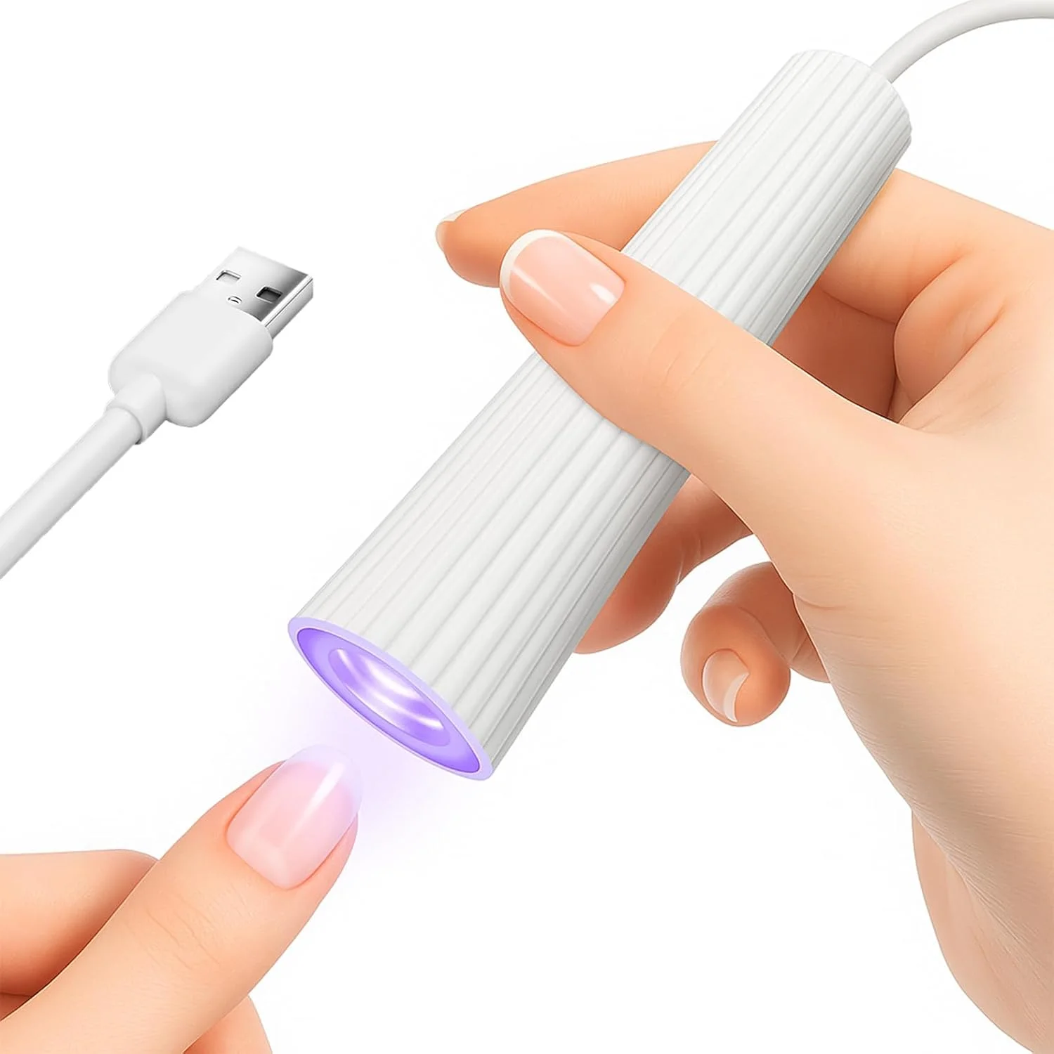 چراغ UV برای ناخن های ژلی، چراغ UV کوچک، چراغ LED کوچک قابل حمل 3 واتی، چراغ ناخن دستی، خشک کن لاک ناخن برای لاک ناخن، ژل سازنده، تیپ ناخن، چسب ناخن