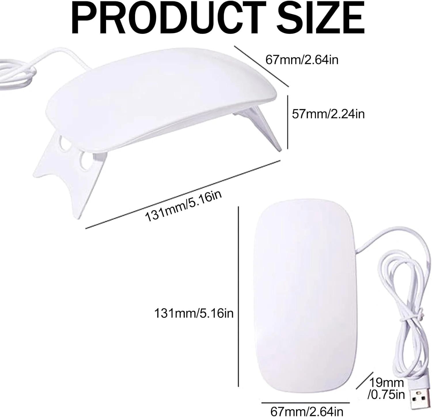 چراغ LED UV ناخن مینی، اجاق لاک ژل نیمه دائمی، چراغ ژل ناخن جیبی با USB برای همه لاک ژل ها، خشک کن با تایمر (سفید) چراغ LED UV ناخن مینی، اجاق لاک ژل نیمه دائمی، چراغ ژل ناخن جیبی با USB برای همه لاک ژل ها، خشک کن با تایمر (سفید)