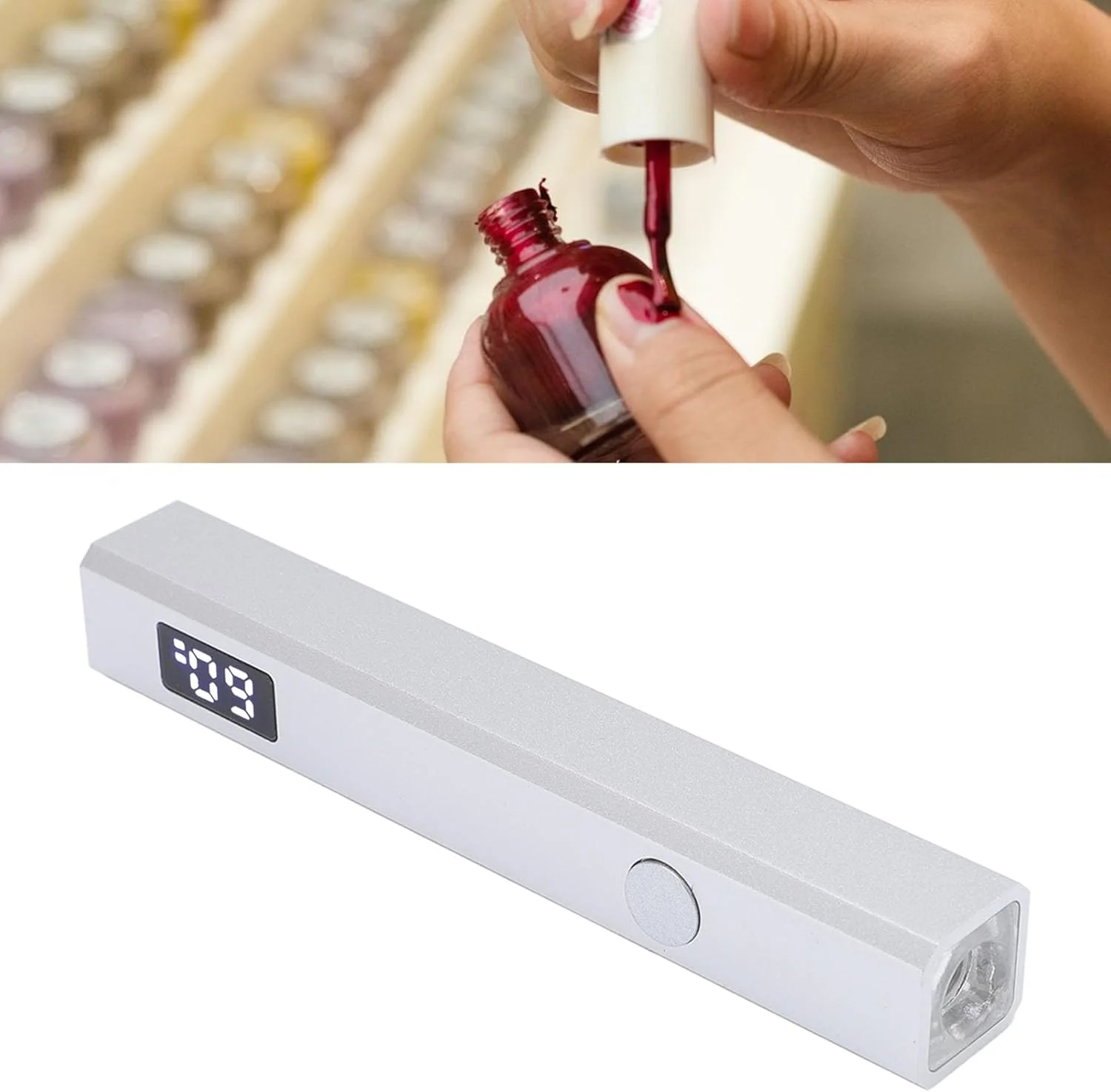 چراغ ناخن دستی، 3 وات USB قابل شارژ خشک کننده سریع مینیاتوری قابل حمل چراغ قوه برای چسب سنگ های قیمتی، نور برای ژل، ابزار هنری برای مانیکور خانگی DIY