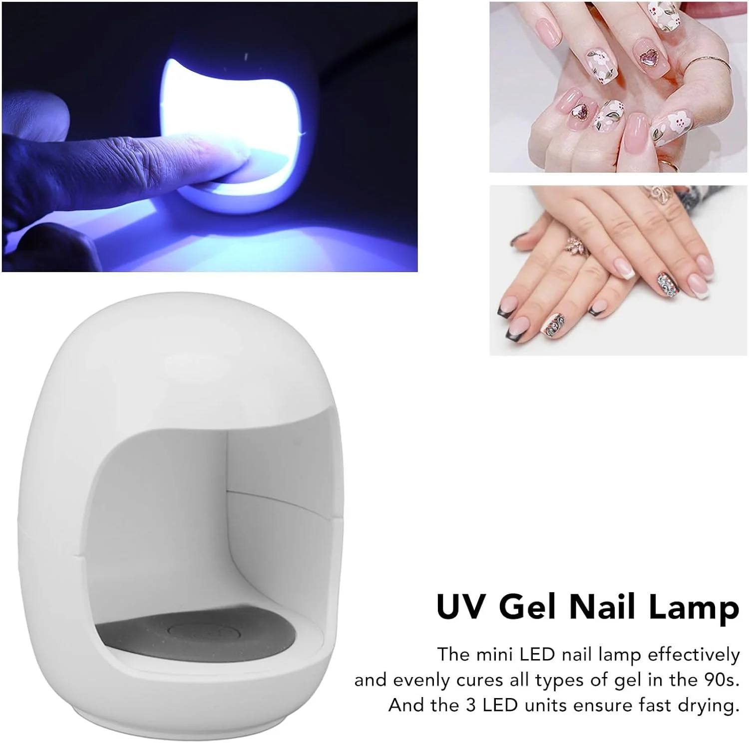 خشک کن ناخن مینی ال ای دی Linda Eggs Cáscas Gellnogel Lamp به سرعت برای سالن خانه ها، نور ناخن قابل حمل برای مسافرت