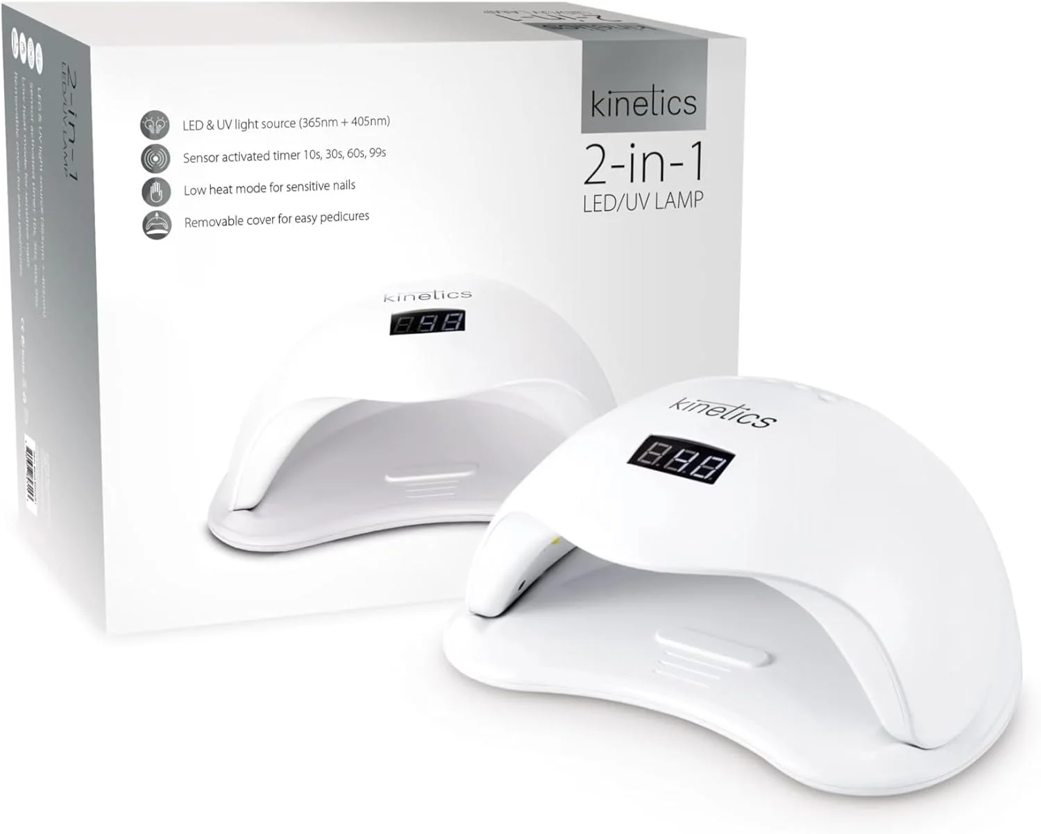 دستگاه خشک کن ژل حرفه ای - لامپ ال ای دی یو وی 48 وات برای خشک کردن سریع، حسگر خودکار، تنظیمات تایمر، خشک کردن دو دست - دستگاه خشک کن ناخن برای مانیکور، پدیکور، لاک و ابزار طراحی ناخن (سفید)