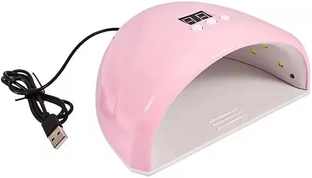 دستگاه خشک کن لاک ناخن UV LED – مینی خشک کن 36 وات با 12 لامپ LED، صفحه نمایش LCD، سنسور خودکار، تغذیه از طریق USB، نور خشک کننده سریع برای لاک ژل – ابزار هنری ناخن جمع و جور و قابل حمل برای استفاده در خانه یا سالن