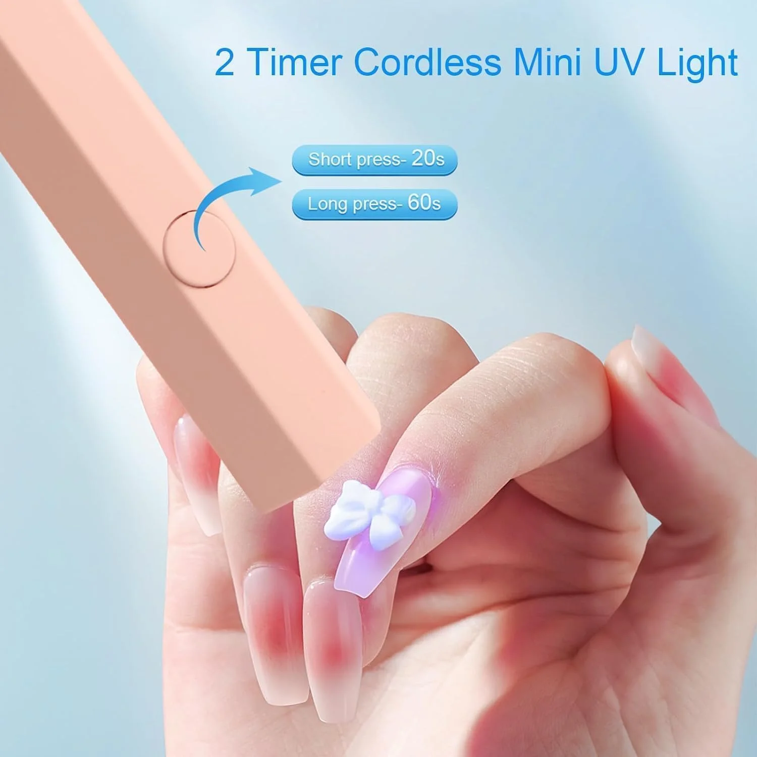 دستگاه خشک کن لاک ناخن LED یو وی مدل X Spring، 48 وات، حرفه ای با 4 تنظیمات تایمر، دستگاه خشک کن سریع لاک ژل، نور مانیکور با کیفیت سالن برای استفاده خانگی و حرفه ای، تجهیزات قابل حمل طراحی ناخن