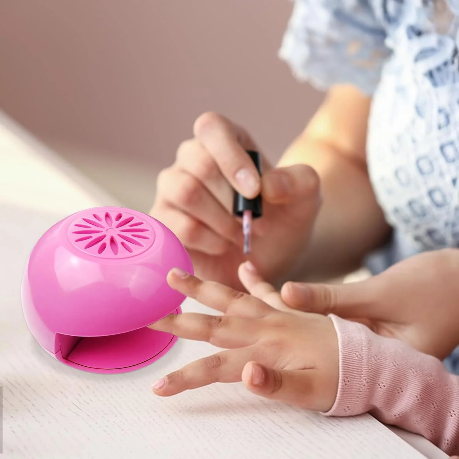 خشک کن لاک ژل، خشک کن ناخن قابل حمل برای کودکان، ابزار مانیکور فن ژل ایمن قابل حمل برای مبتدیان خانگی، مسافرت، کودکان، زنان و دختران