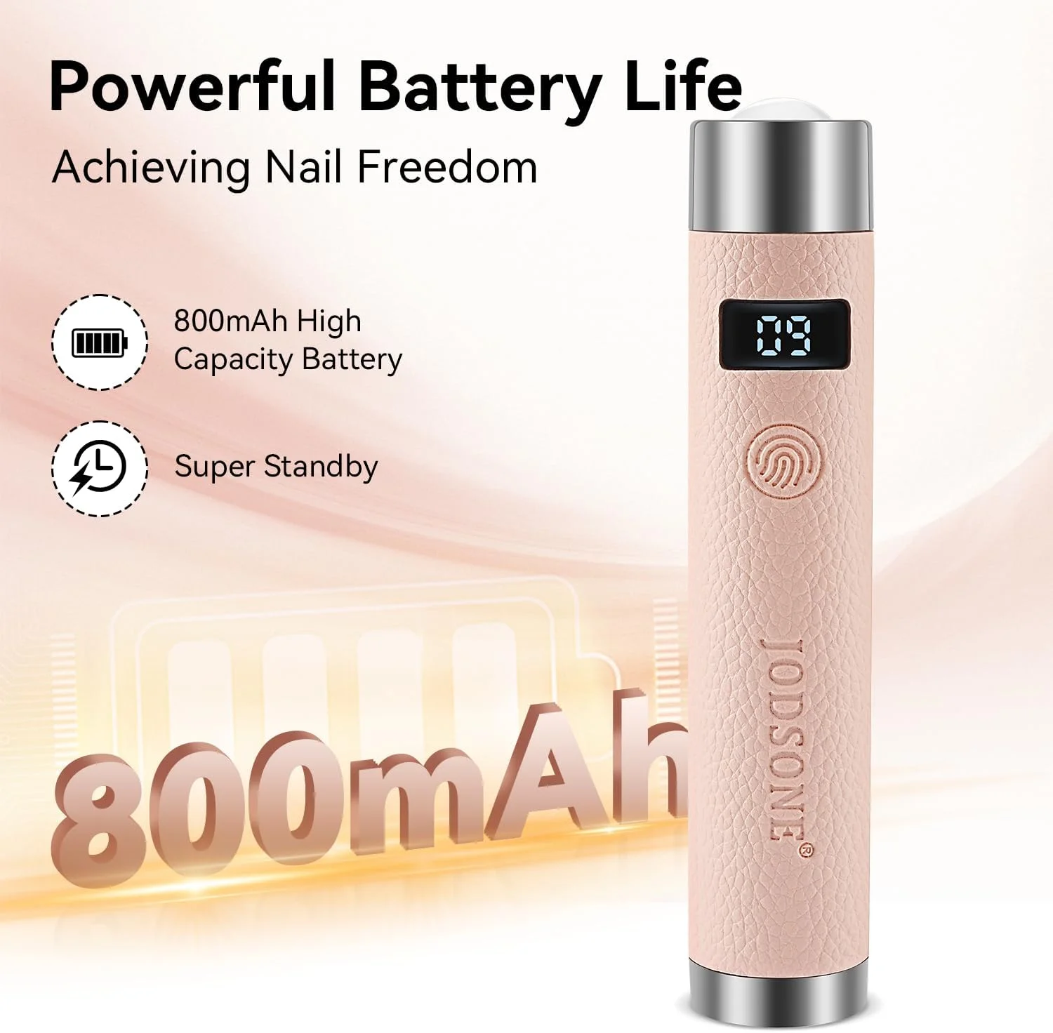 لامپ ناخن ال ای دی یو وی آهنربایی جادسون، قابل حمل، شارژی، خشک کننده لاک ژل با سنسور هوشمند، 2 تایمر و صفحه نمایش ال سی دی مناسب استفاده خانگی و سالن
