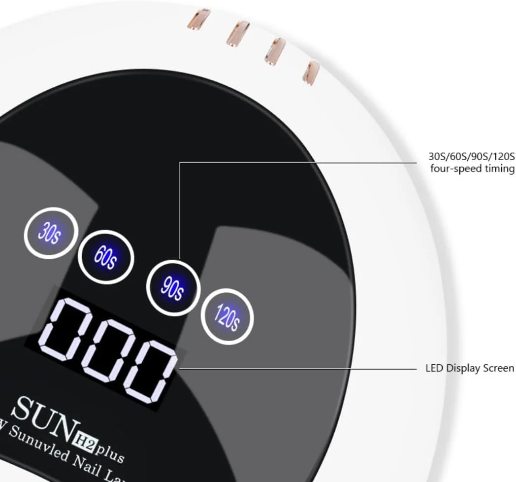 دستگاه خشک کن لاک ژل ناخن UV LED با توان 96 وات | دارای 4 تنظیمات تایمر | خشک کننده سریع ناخن برای مانیکور و پدیکور | سنسور اتوماتیک | مناسب برای منزل و سالن