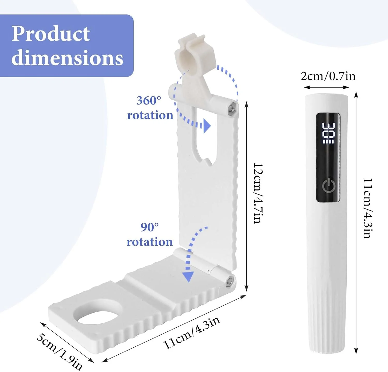 دستگاه یو وی ال ای دی کوچک قابل حمل برای خشک کردن لاک ژل ناخن، تایمر 30/60 ثانیه، مناسب خشک کردن چسب ناخن و تیپ (سفید) دستگاه یو وی ال ای دی کوچک قابل حمل برای خشک کردن لاک ژل ناخن، تایمر 30/60 ثانیه، مناسب خشک کردن چسب ناخن و تیپ (سفید)