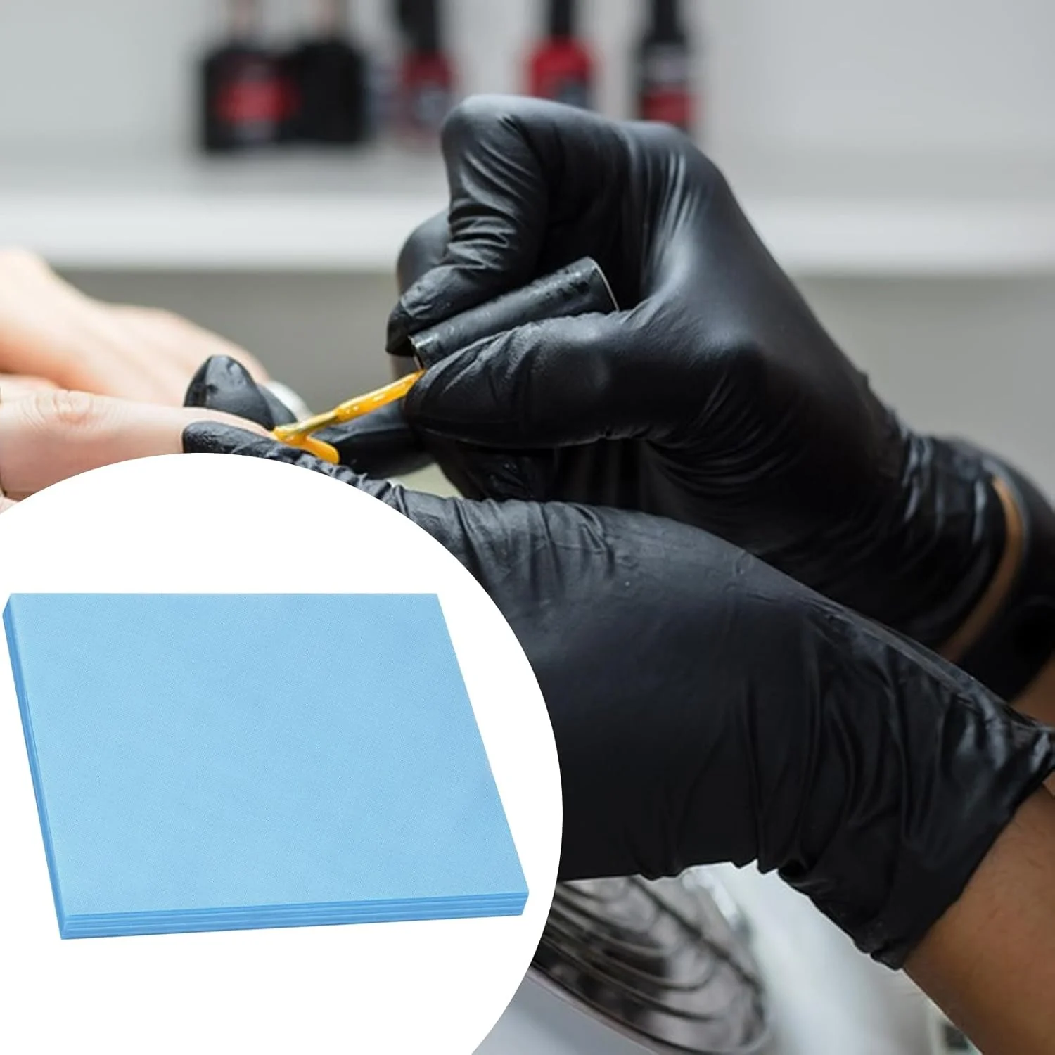 برگه های جمع کننده گرد و غبار ناخن، 100 عددی - کاغذ جمع کننده حرفه ای برای تمرین در خانه و سالن