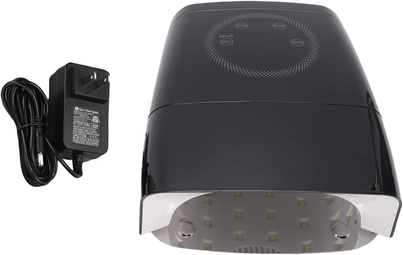 دستگاه خشک کن لاک ناخن بی سیم پونگناس، 132 وات، 15600 میلی آمپر ساعت، مناسب برای سالن و منزل، دارای 4 تایمر، پایه جداشدنی، 44 لامپ LED (UK)